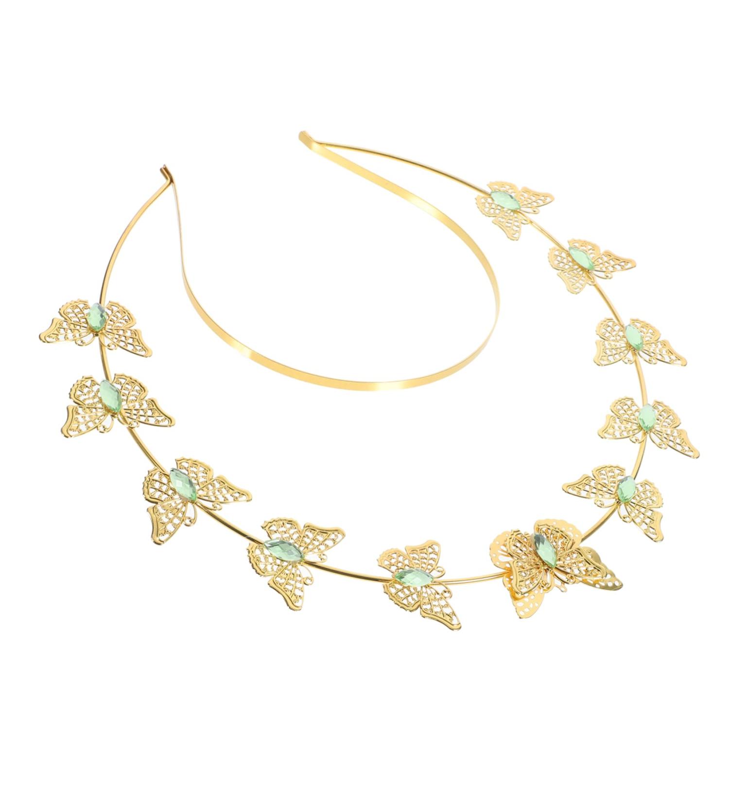 VINTORKY Butterfly Headdress Tiara Hair Ties The Crown Wedding Hair Accessories Hair Bands Head Band Wedding Headpiece Bride Headband Butterfly Headbands Goddess Zinc Alloy Exotic Women's - Buy Online on GoSupps.com