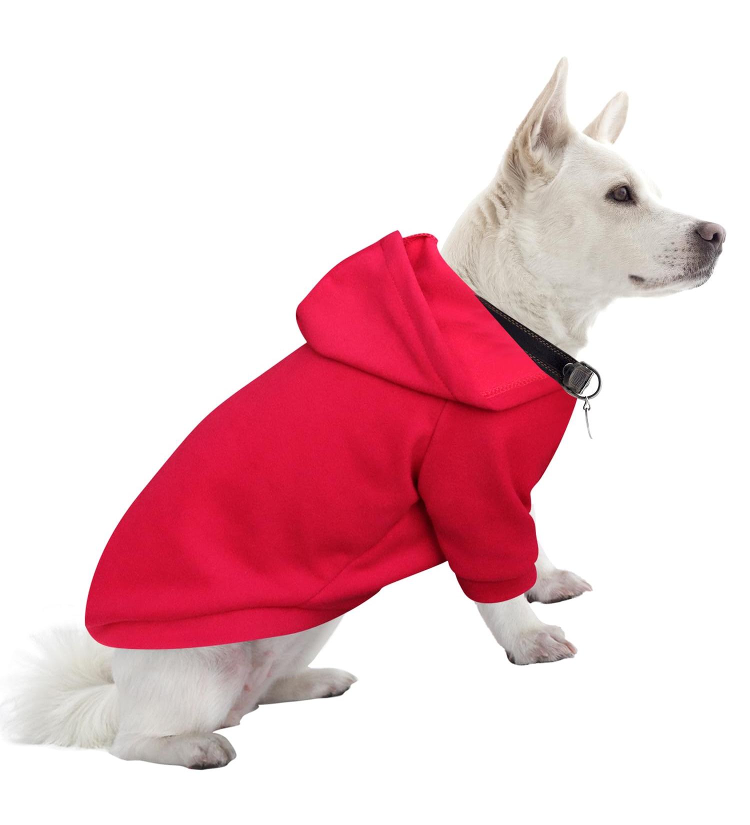 Hualisiji Christmas Dog Hoodie - Warm Lightweight Sweater for Dogs - Soft Texture Easy to Wear - Size S Red - Buy Online on GoSupps.com