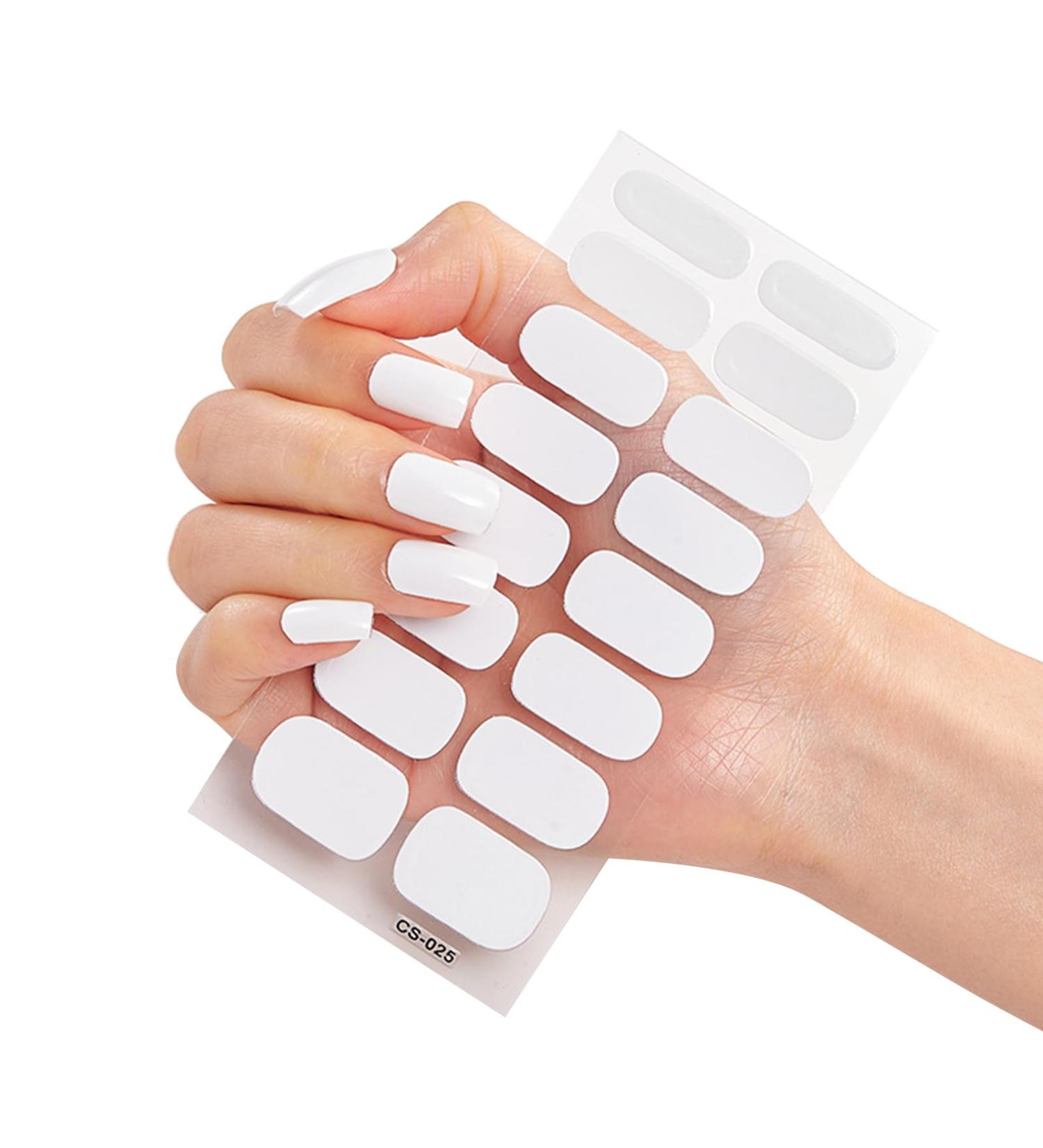 Zkbszn Nail Stickers 16tips/Sheet Full Nail Wraps Strips Stickers Self-Adhesive Nail Stickers Decal for Women Girls Nail Art Cs025 - Buy Online on GoSupps.com