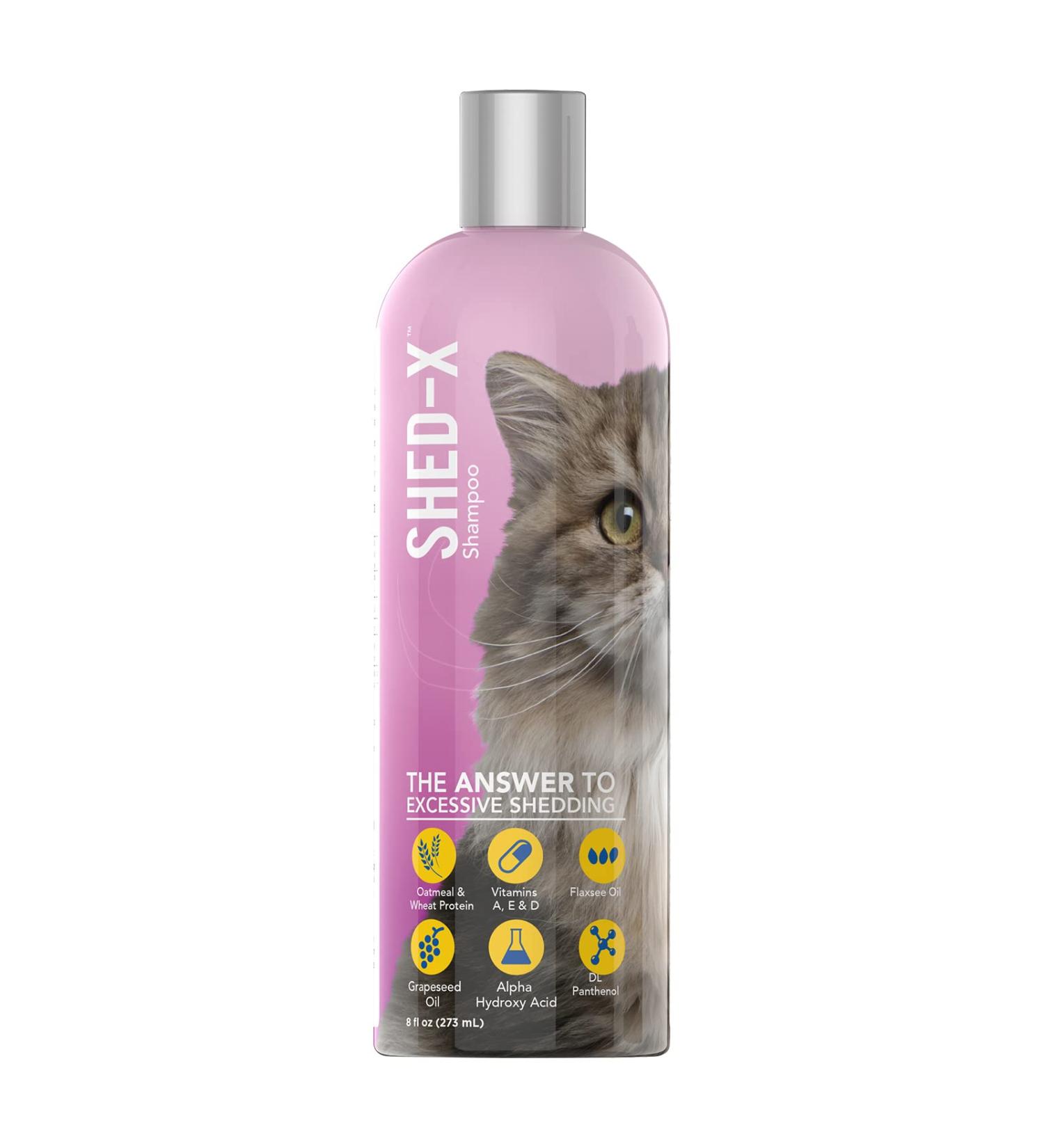 Shed-X Shed Control Shampoo for Cats 8 oz - Reduce Shedding, Infused with Vitamins and Antioxidants for Healthy Skin and Coat - Buy Online on GoSupps.com