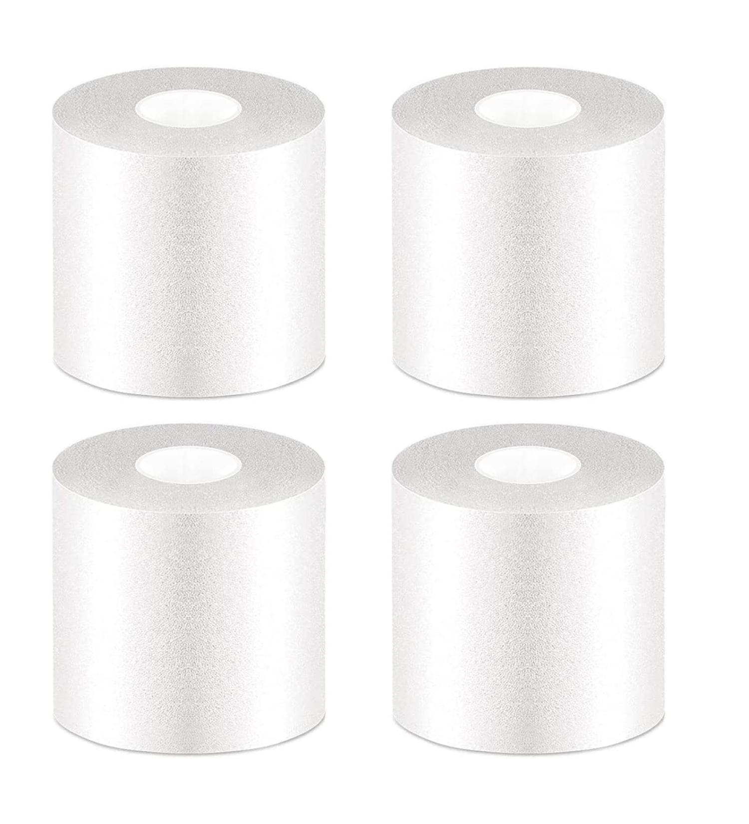 OBTANIM 4 Rolls Foam Underwrap Bandage Pre-Wrap Sports Tape for Athletic Elbow Knees Ankles, Latex Free (White)