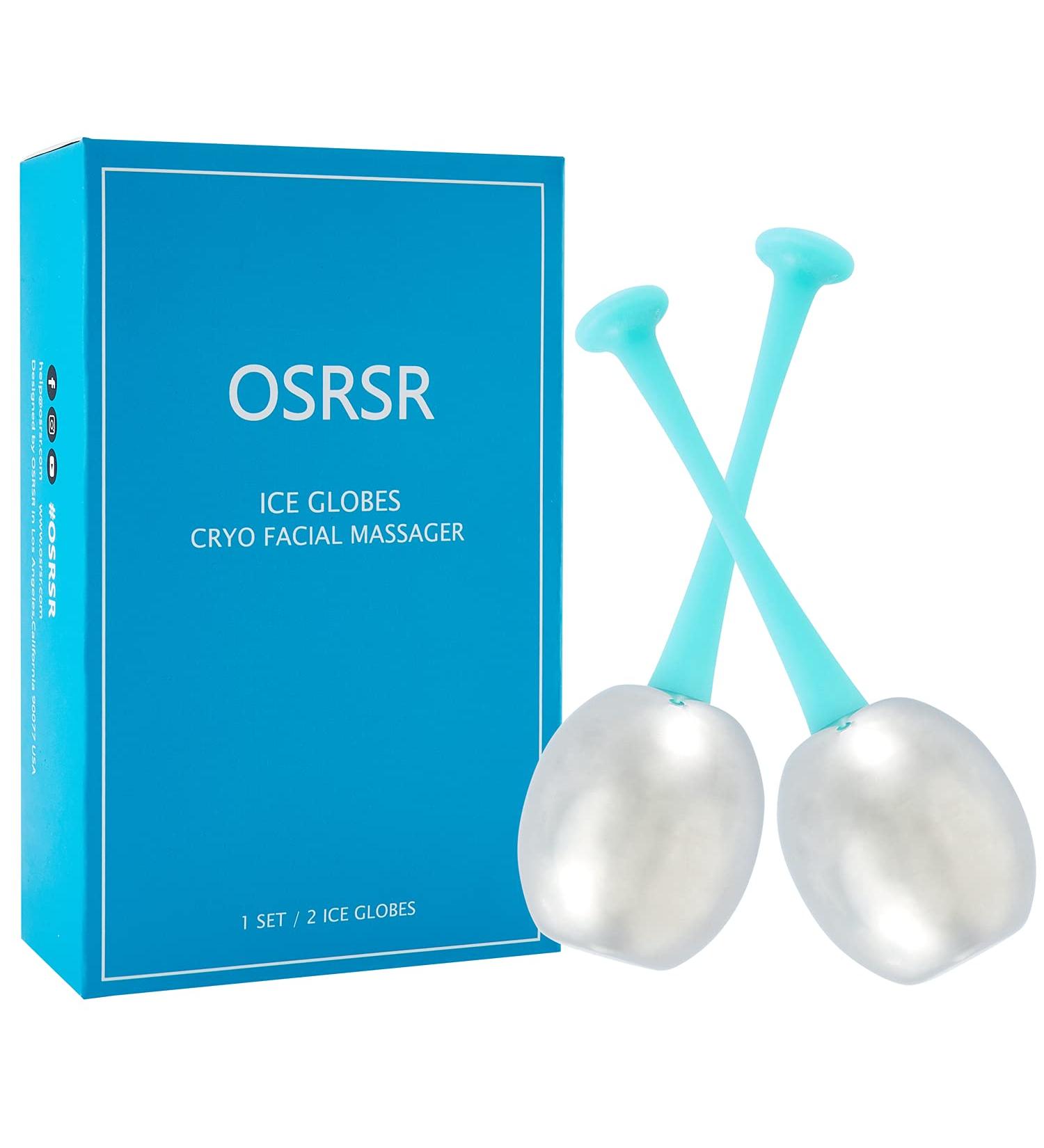 Ice Globes Cryo Sticks - Unbreakable Stainless Steel Facial Massage Tools for Skincare | Cold Roller Gift for Women & Moms - Blue - Buy Online on GoSupps.com