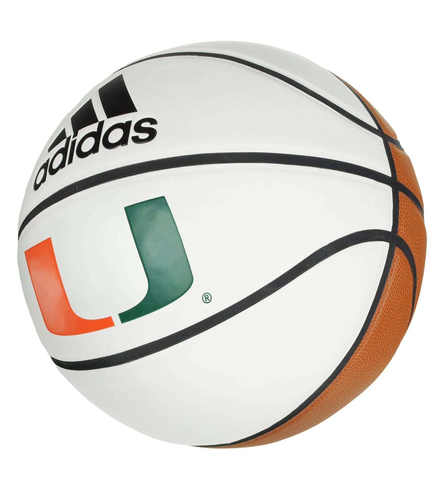 adidas NCAA Miami Hurricanes Autograph Basketball | Official Full Size - Buy Online on GoSupps.com