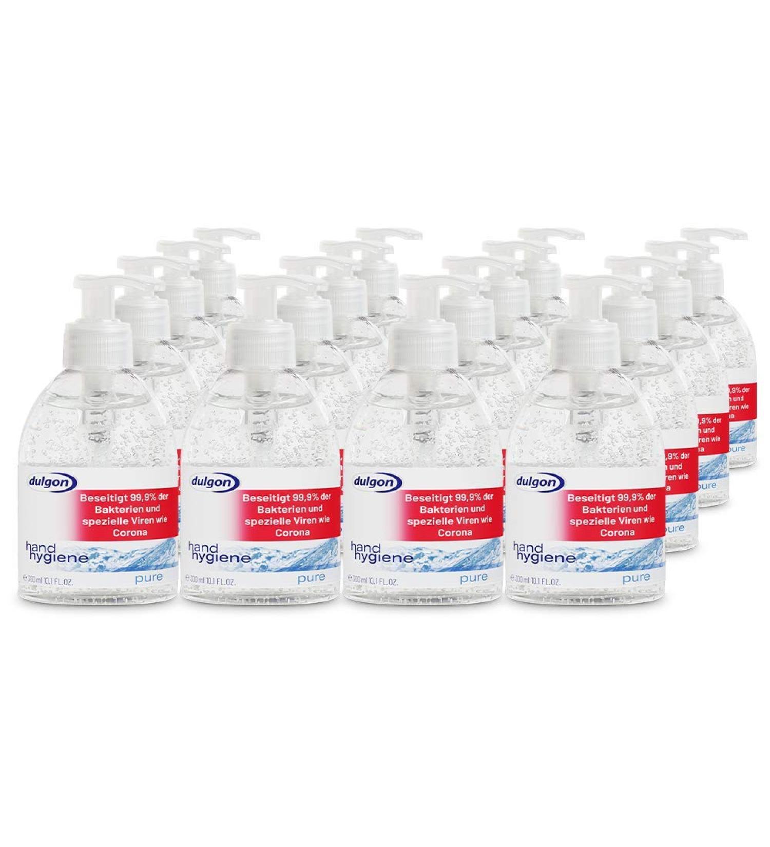 Dulgon Hand Hygiene Gel - 16 Pack | 300ml Bactericide & Virucid | Eliminates 99% of Bacteria & Viruses | Convenient On-the-Go Antibacterial - Buy Online on GoSupps.com