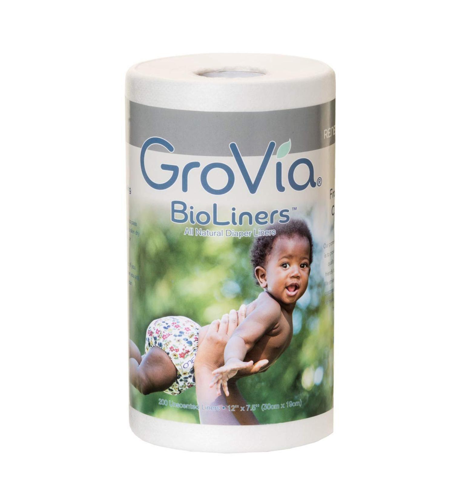 GroVia BioLiners Unscented Diaper Liners 200 Count - Eco-friendly & Biodegradable - Buy Online on GoSupps.com