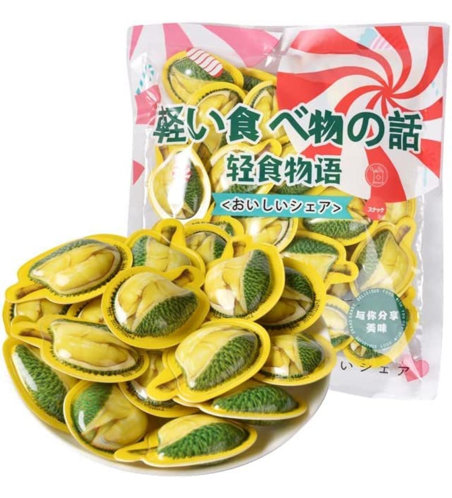 Durian Flavored Toffee Soft Candy Childhood Tastes Toffee Chinese Specialties Durian Flavored Fruit Candy New Year Candy Wedding Candy Small Gifts Snacks (14.1oz/400g(About 64 Toffee)) - Buy Online on GoSupps.com