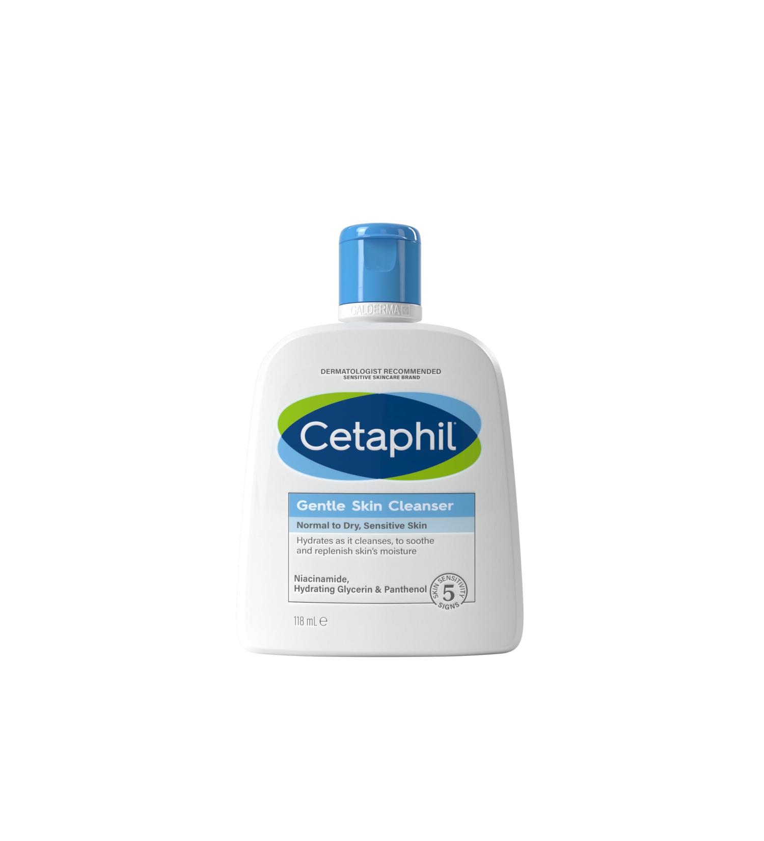 Cetaphil Gentle Skin Cleanser Travel-Size 118ml Soap-Free Face & Body Wash Hydrates Dry Normal & Sensitive Skin With Niacinamide Vegan Friendly 118 ml - Buy Online on GoSupps.com