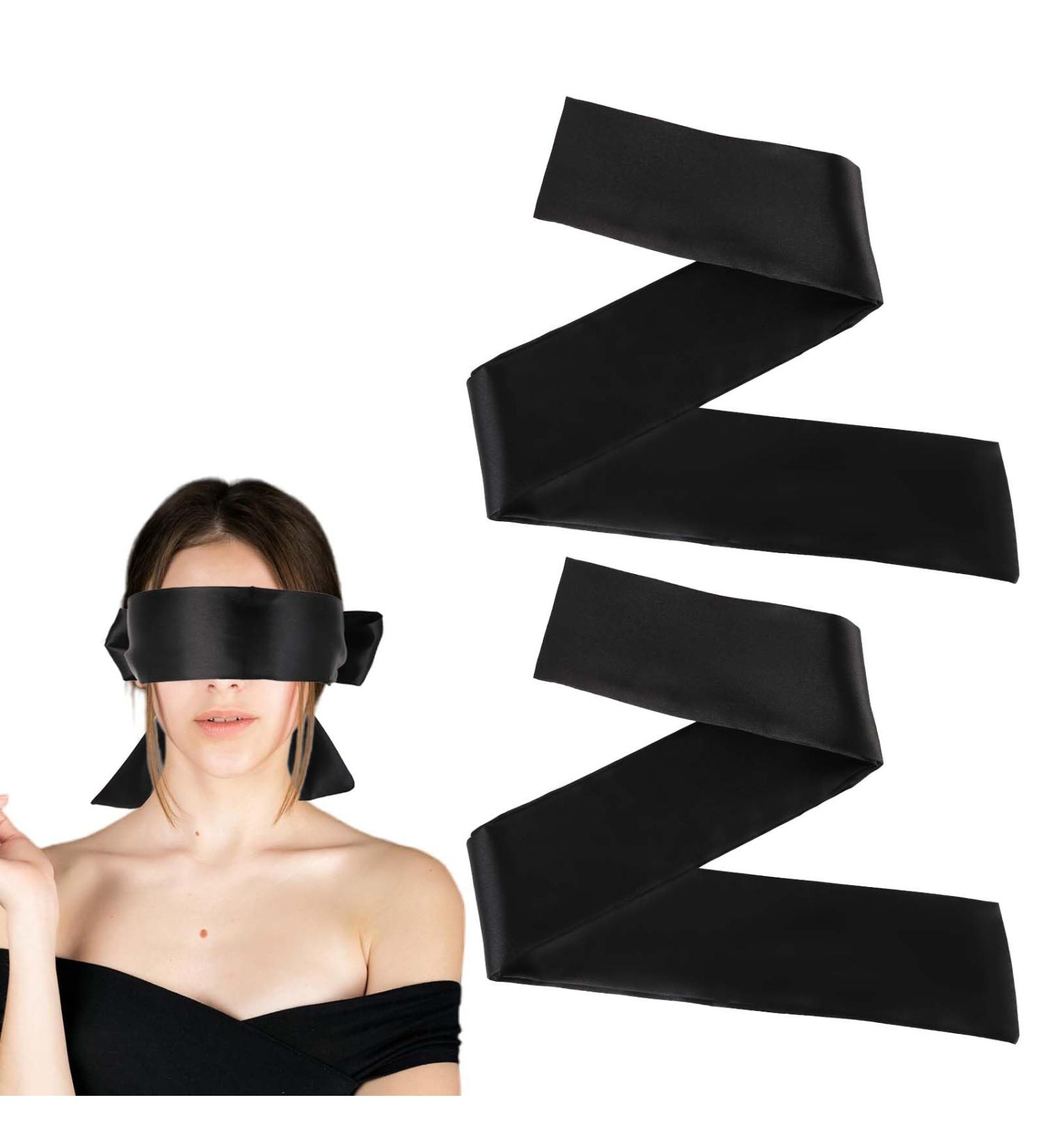 2 Pack Adjustable Blackout Eye Cover - Soft Satin Sleep Mask for Men & Women - Perfect for Sleeping & Meditation - Buy Online on GoSupps.com