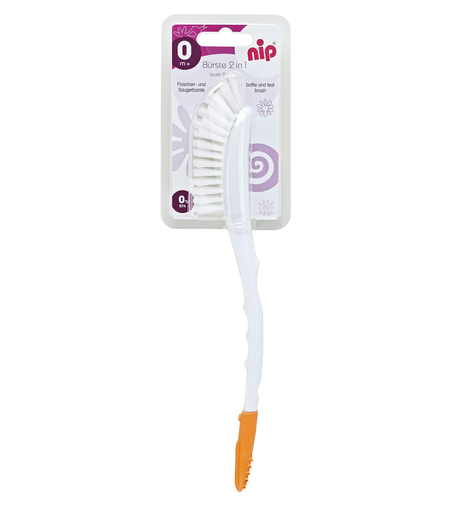 NIP 37047 2-in-1 Bottle and Teat Brush - Best Cleaning Tool for Bottles & Teats | Ship Worldwide - Buy Online on GoSupps.com