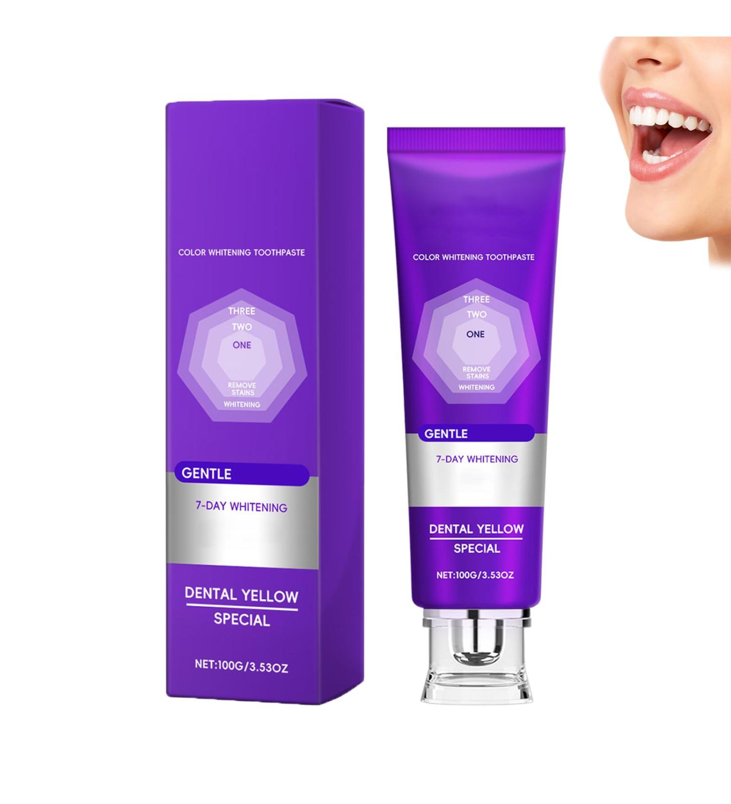 ZLHHRZJX Lysozyme Whitening Toothpaste Purple Color Corrector Toothpaste For Yellow Teeth Purple Toothpaste Gel With Stain Remover Whitening Toothpaste Fresh Breathing Oral Care - Buy Online on GoSupps.com