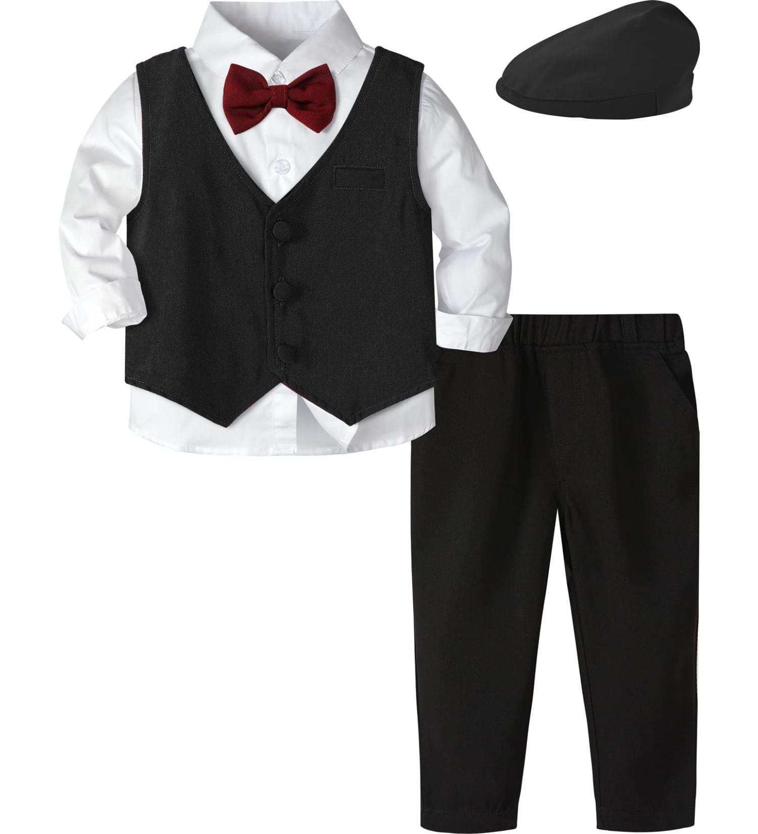 Mintgreen Baby Boys Blazers Suit 5pcs Wedding Outfit | Black 3-4 Years - Buy Online on GoSupps.com