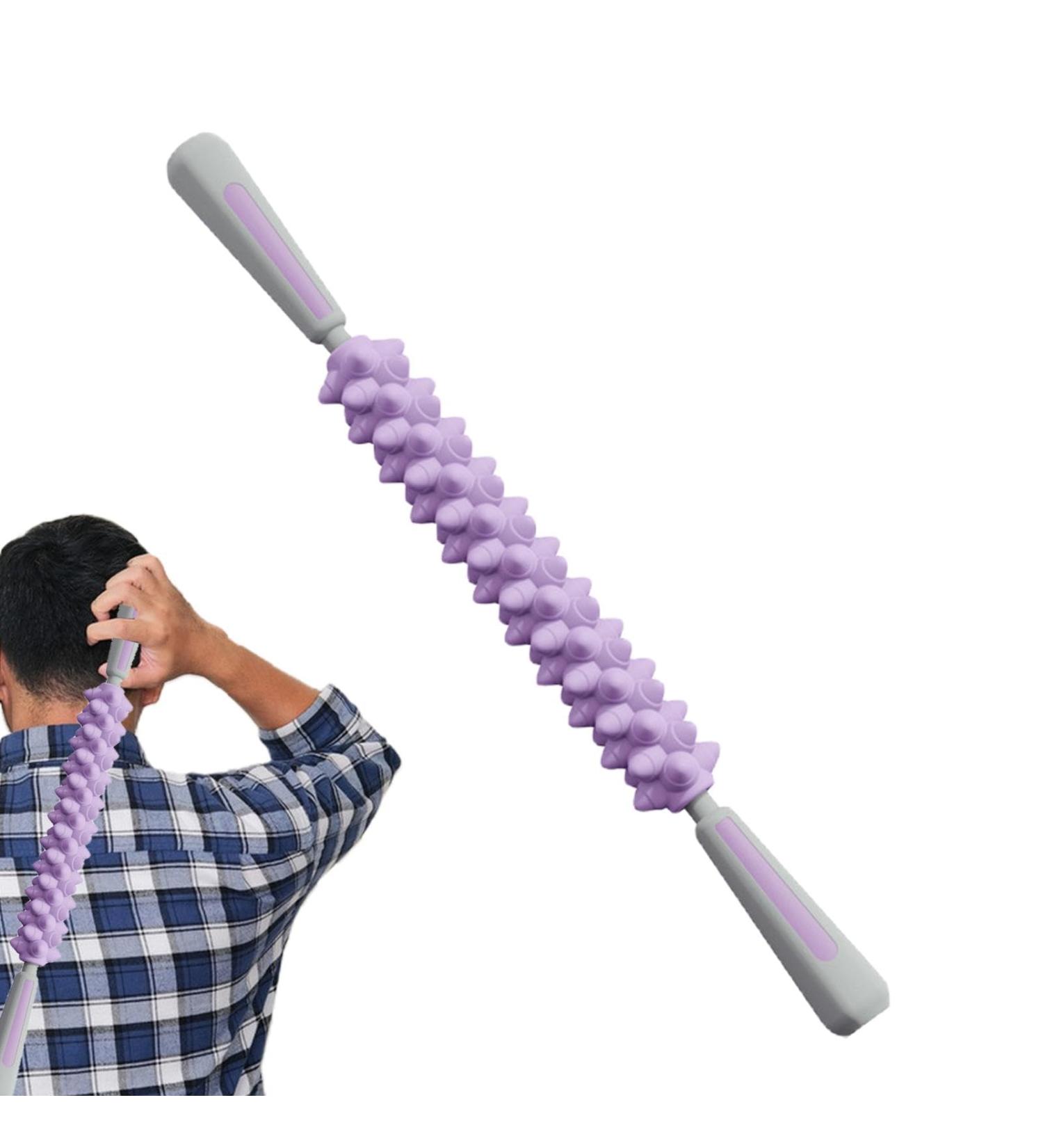 Muslalo Massagestab - Muscle Massage Body Stick for Women | Relaxing Neck & Thighs Massager | Multifunctional Roller for Gym School & Yoga - Purple - Buy Online on GoSupps.com