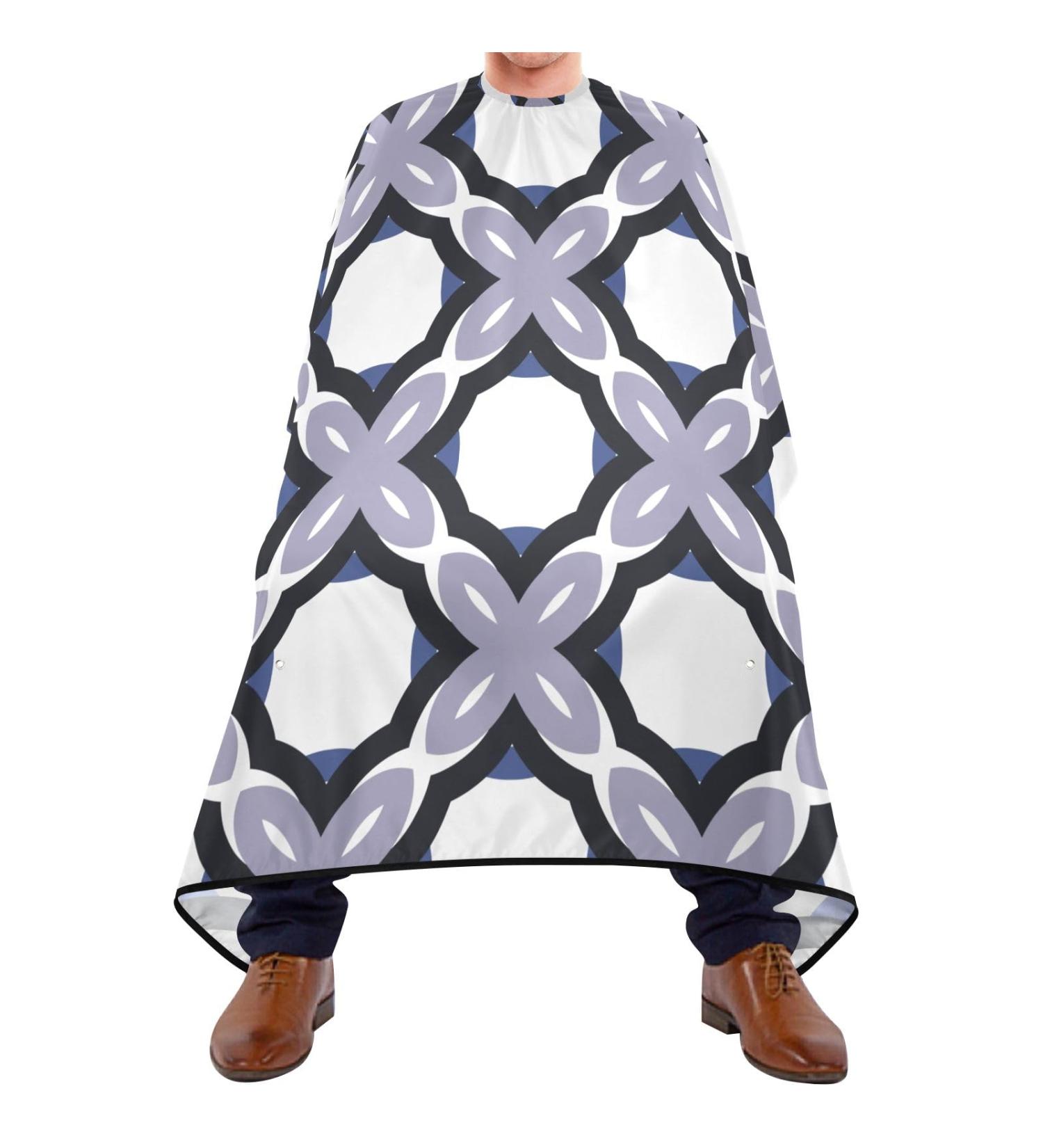 Waterproof Barber Cape - Purple Vintage & Cheetah Haircut Bib for Men & Women | Premium Hair Cutting Cape - Buy Online on GoSupps.com