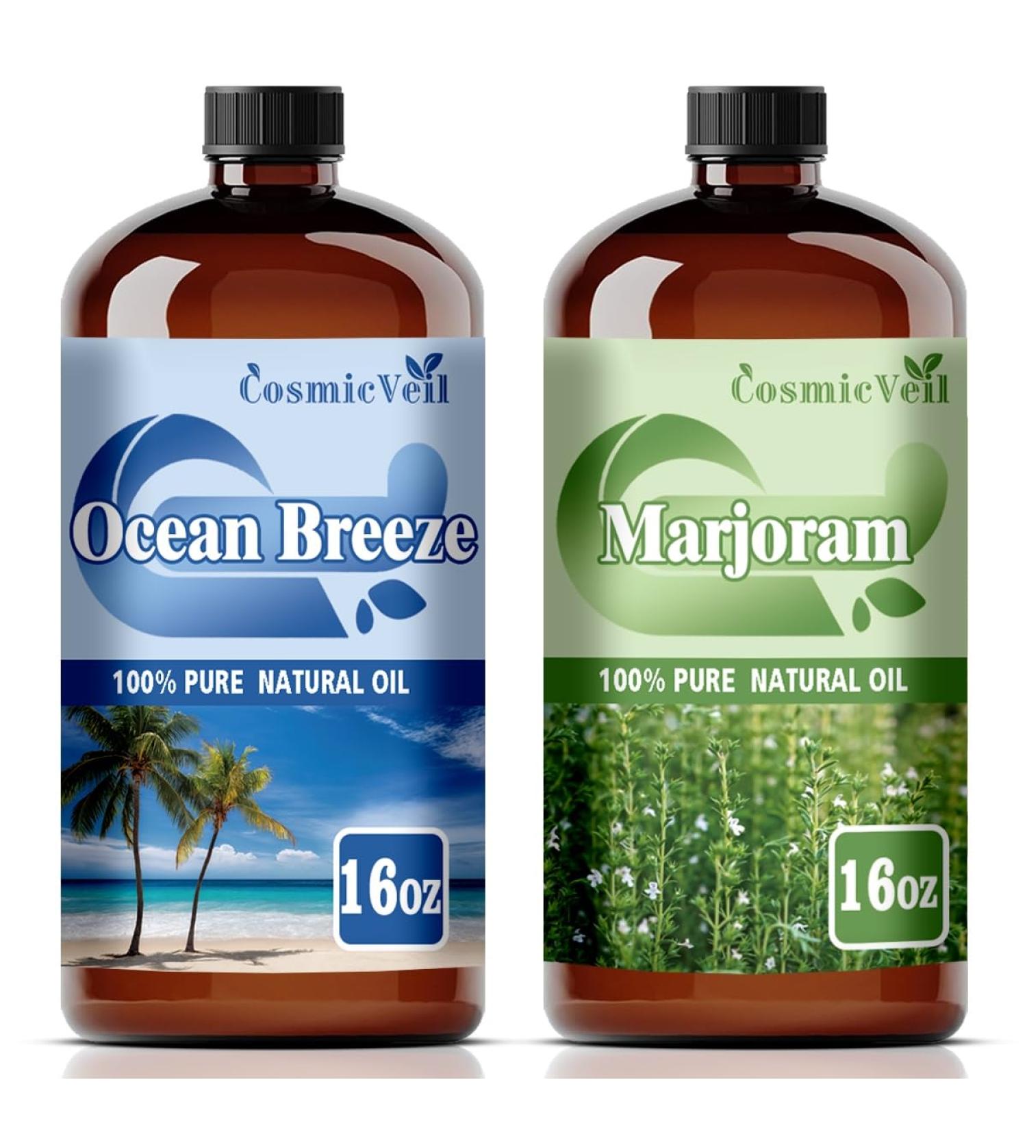 Ocean Breeze Essential Oil and Marjoram Essential Oil 16 Fl Oz (480Ml) Fragrance Oil for Aroma Diffuser Humidifier Home Fragrance Spa Cleaning Body Care Massage Yoga DIY Candle - Buy Online on GoSupps.com