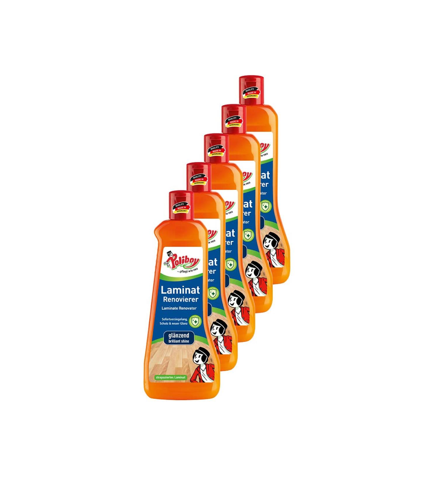 Poliboy Laminat Renovier - Sealing & Shine for Floors - 2.5L (5x500ml) - Made in Germany - Long-Lasting Protection - Buy Online on GoSupps.com