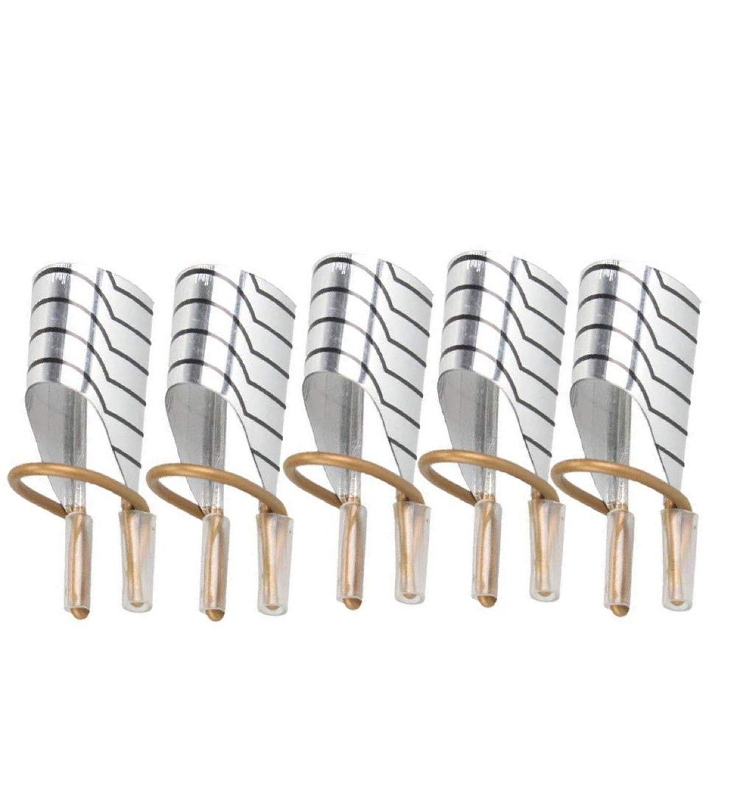 BestOfferBuy Reusable Nail Foam UV Gel Acrylic French Nail Art Silver - Buy Online on GoSupps.com