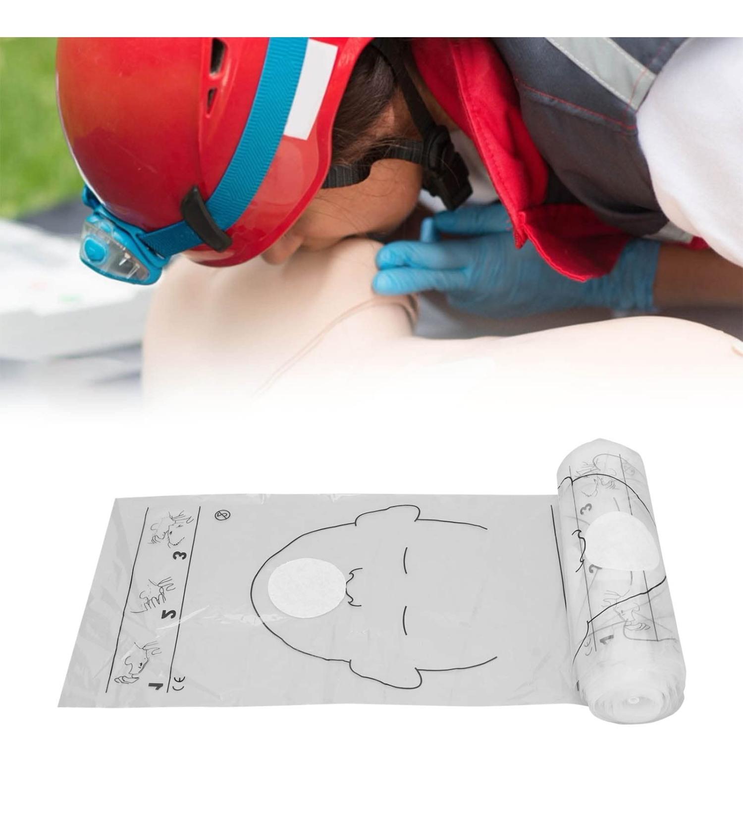 CPR Face Shield Protective Films - Disposable Emergency Barrier for Cardiopulmonary Resuscitation (1 Roll) | International Shipping Available - Buy Online on GoSupps.com