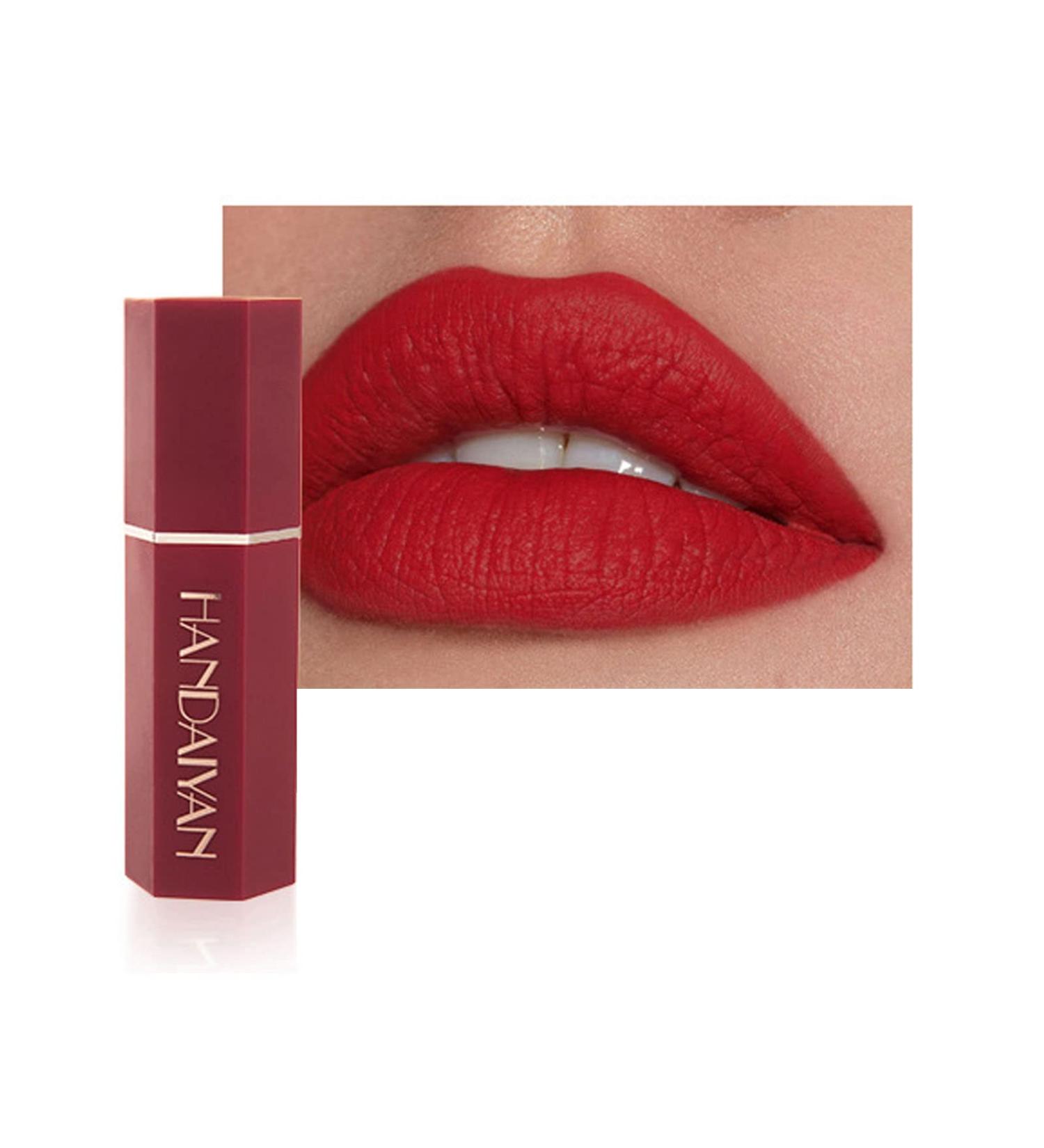 Long Lasting Matte Velvet Lipstick in Scarlet - Waterproof Lip Color for Women | Professional Cosmetics Makeup Gift - Buy Online on GoSupps.com