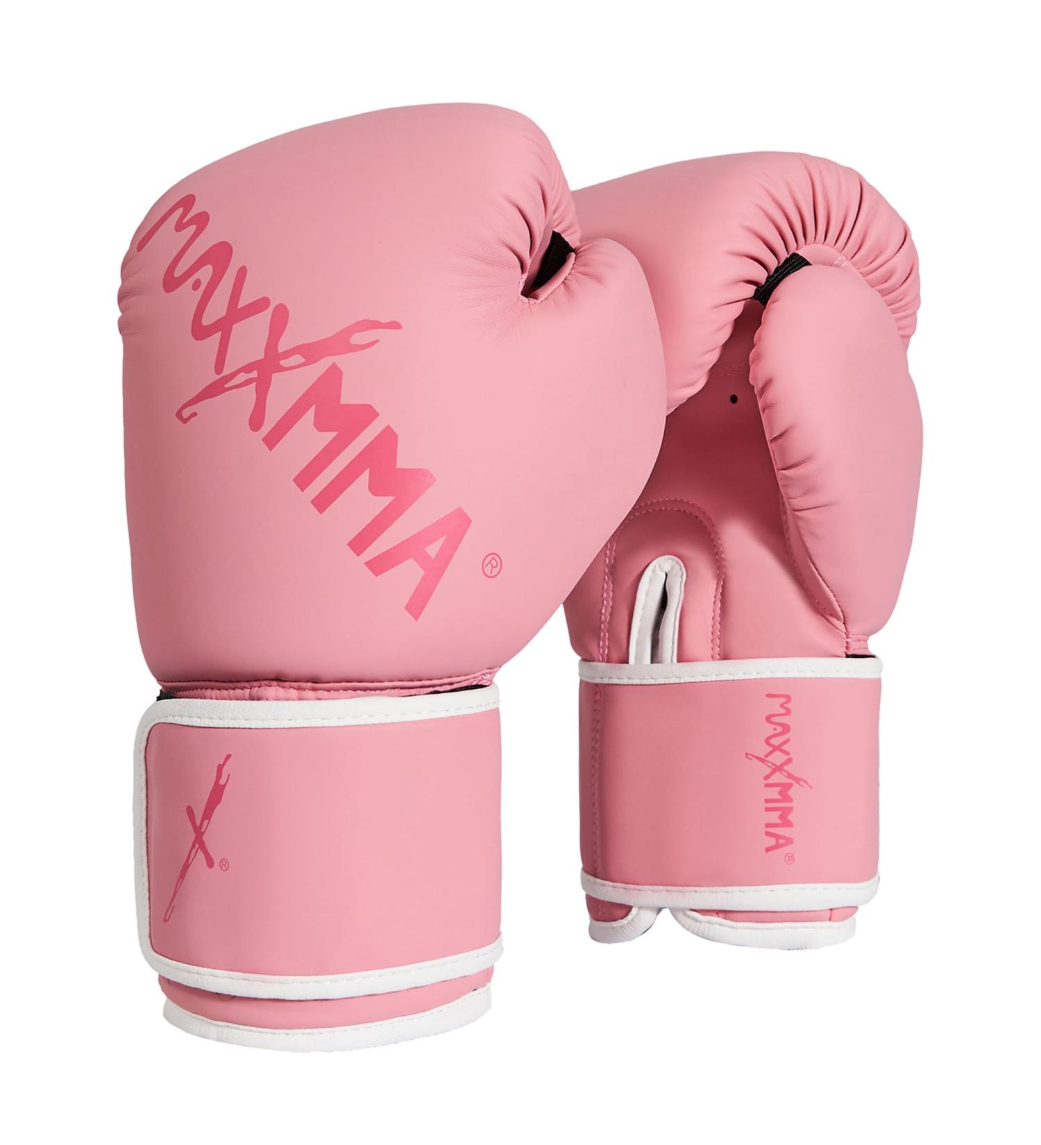 MAXXMMA Pro Style 10 oz Boxing Gloves for Men & Women - Pink Heavy Bag Training Muay Thai Sparring & Kickboxing - Buy Online on GoSupps.com