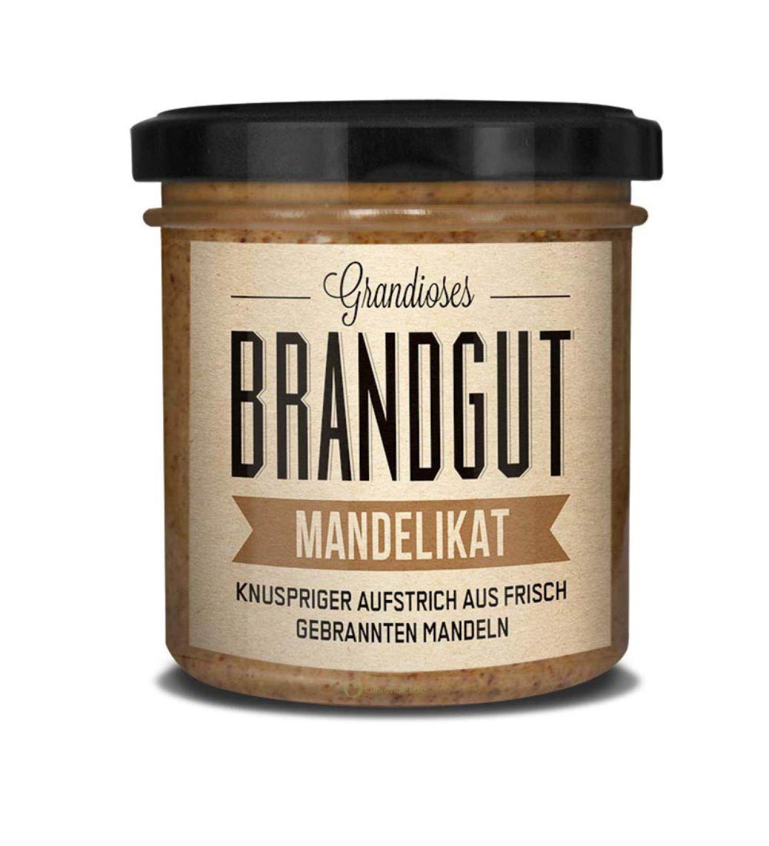 Brandgut - Lebensmittel & Getr nke - Almonds - Kaufen Sie 2 und erhalten Sie eins gratis!! - Buy 2 Get one free!! --- von Brandgut Vegan Deutsche Aufstriche MANDELIKAT - 160g - Art.-Nr.: 1009