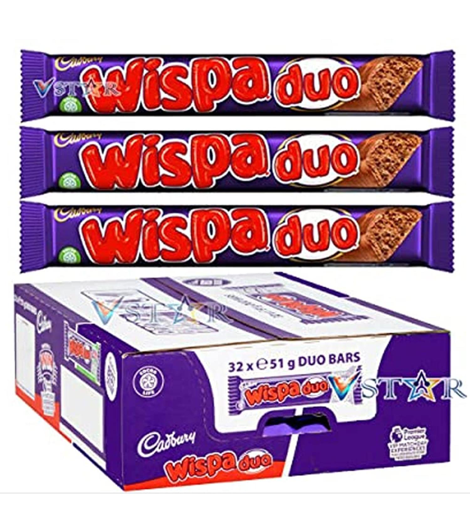 Cadbury Cadbury Wispa Duo Milk Chocolate Bars Complete box of 32 x 51g