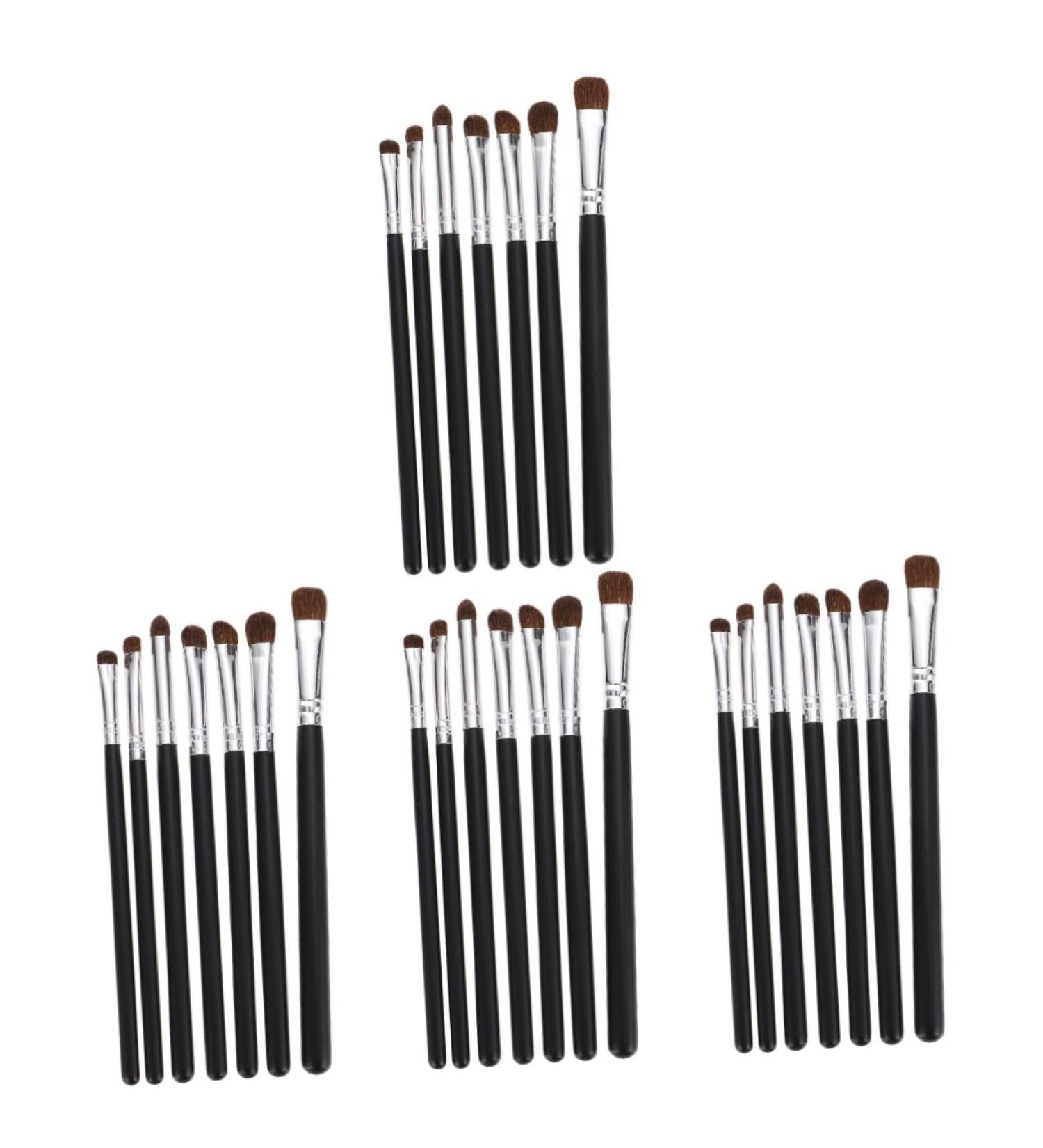 FOMIYES 28 Pcs Eye Makeup Eyeshadow Wood Portable Eyeliner Brush Eye Shadow Brush - Buy Online on GoSupps.com