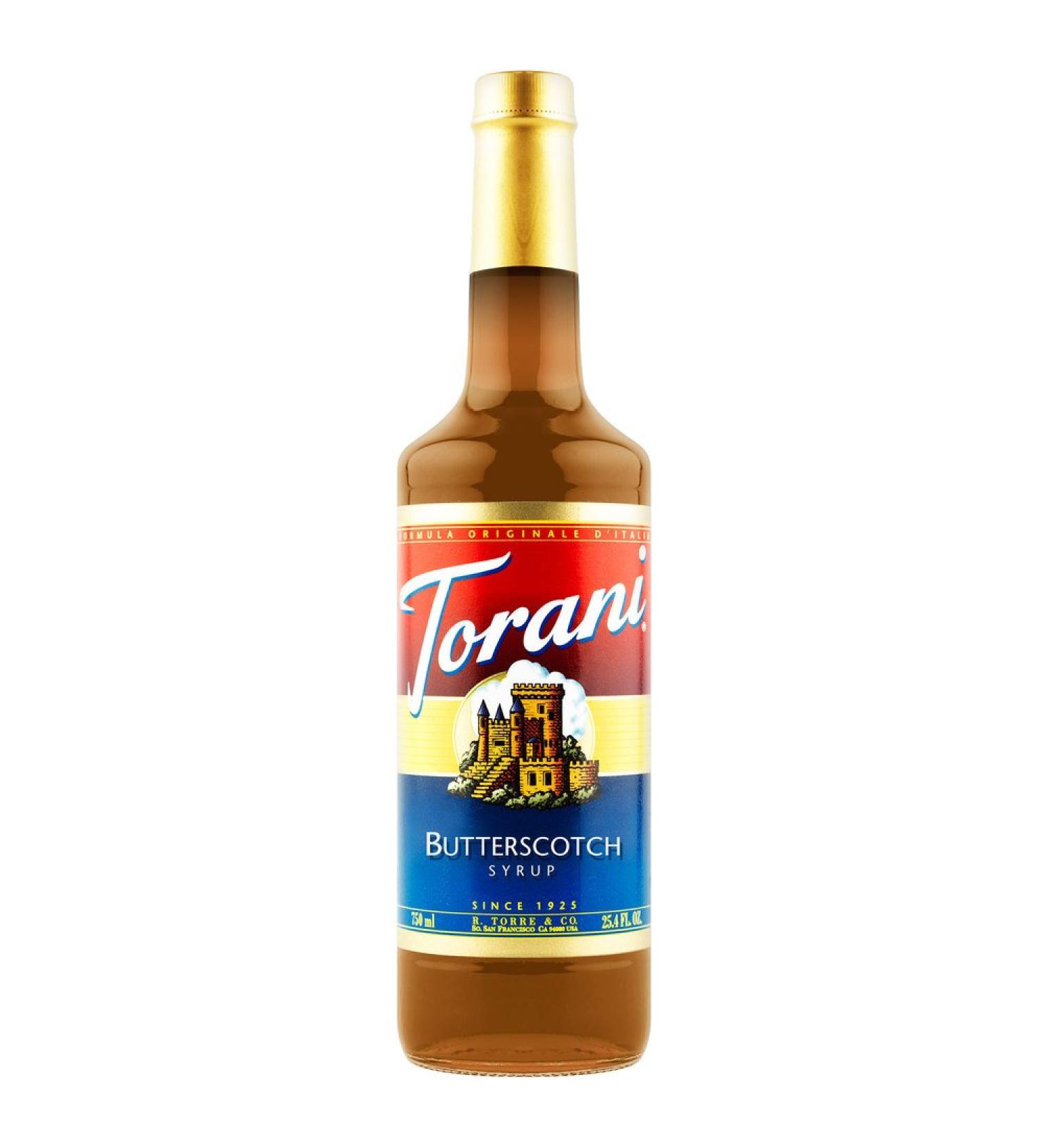 Torani Butterscotch Syrup 750mL | Premium Flavoring for Drinks & Desserts - Buy Online on GoSupps.com
