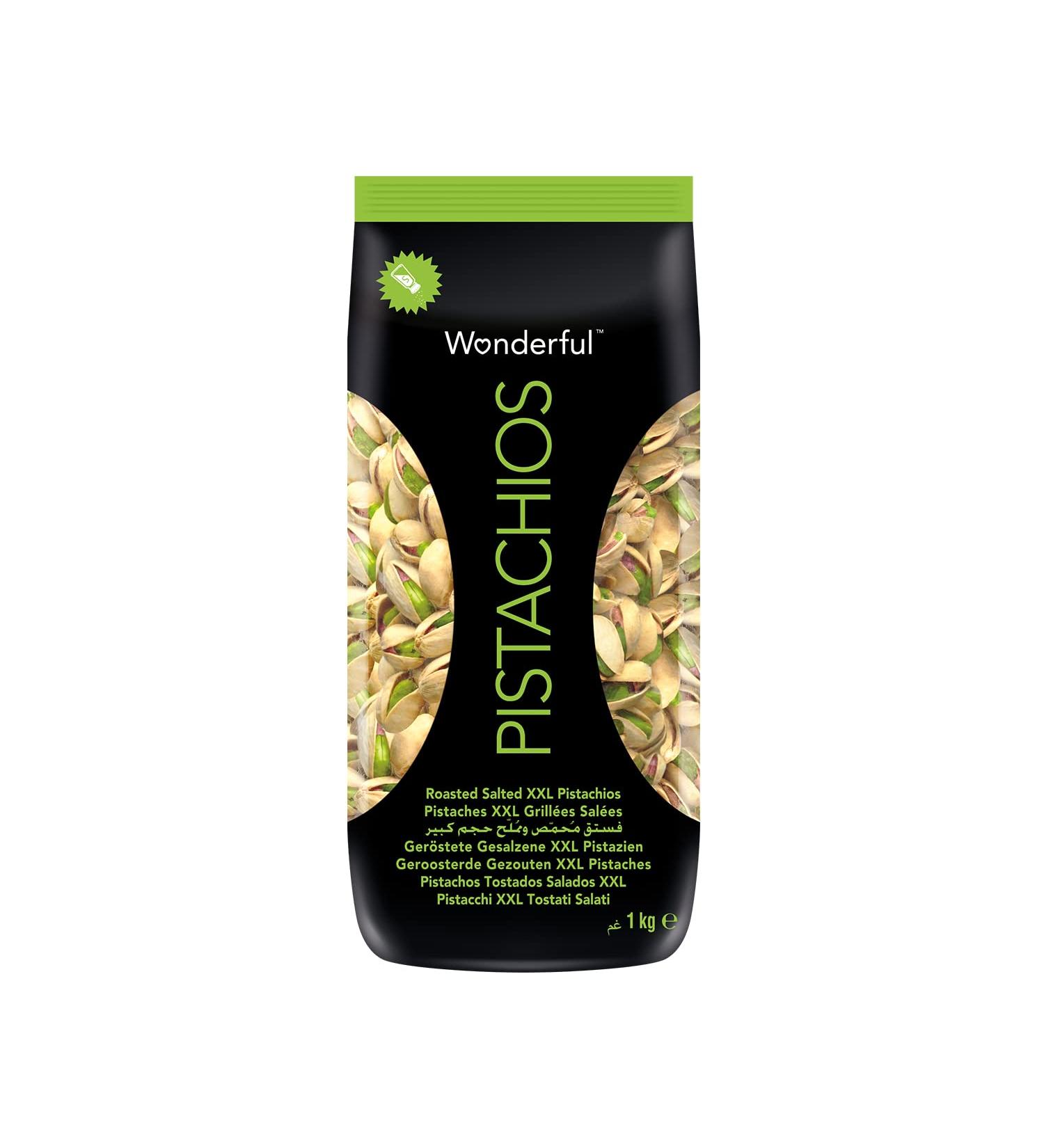 Wonderful Pistachios & Almonds Roasted & Salted Pistachios 1kg ripened under the Californian sun - Buy Online on GoSupps.com