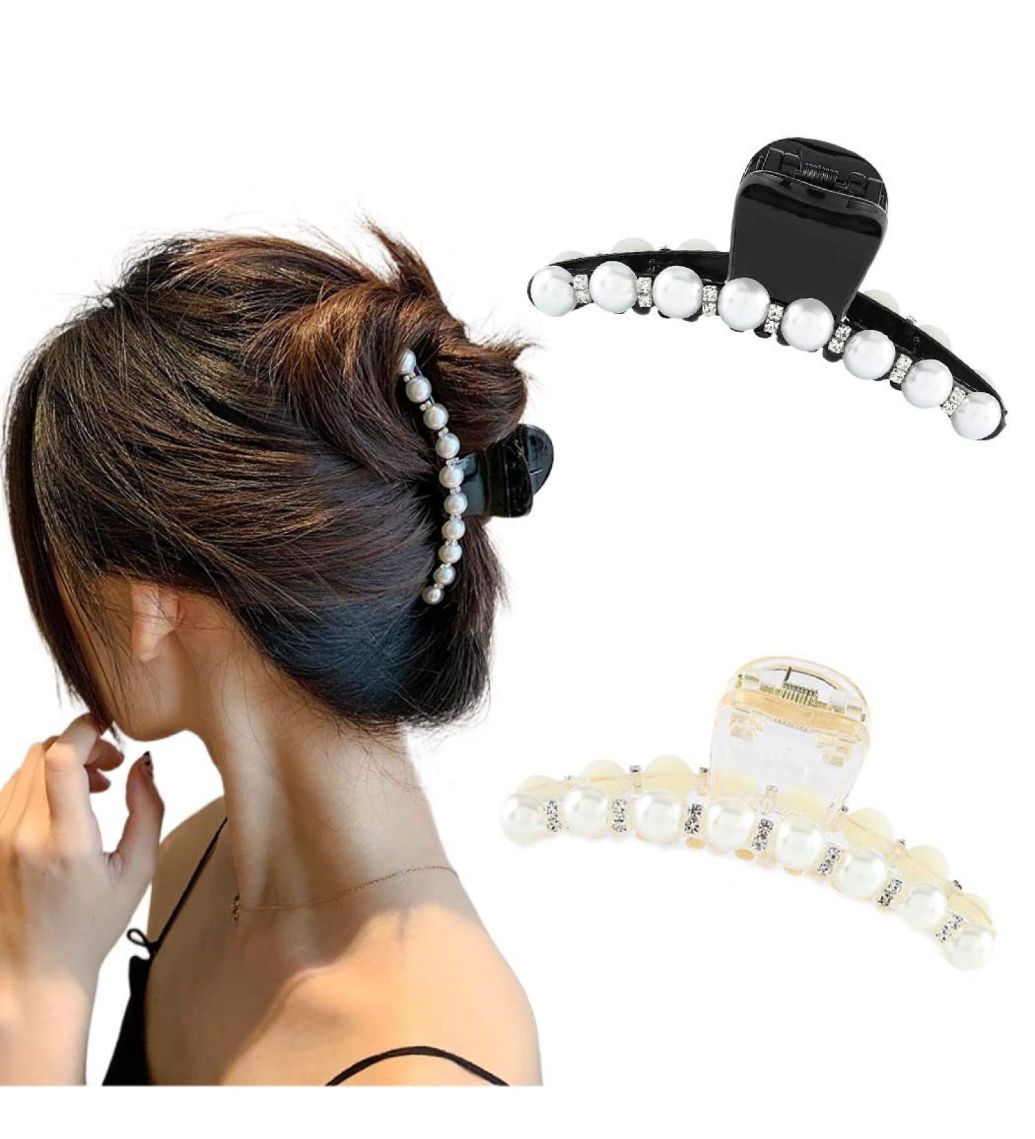 Runmi Pearl & Crystal Hair Clips - Stylish Accessories for Women & Girls (2 Pack) - Buy Online on GoSupps.com