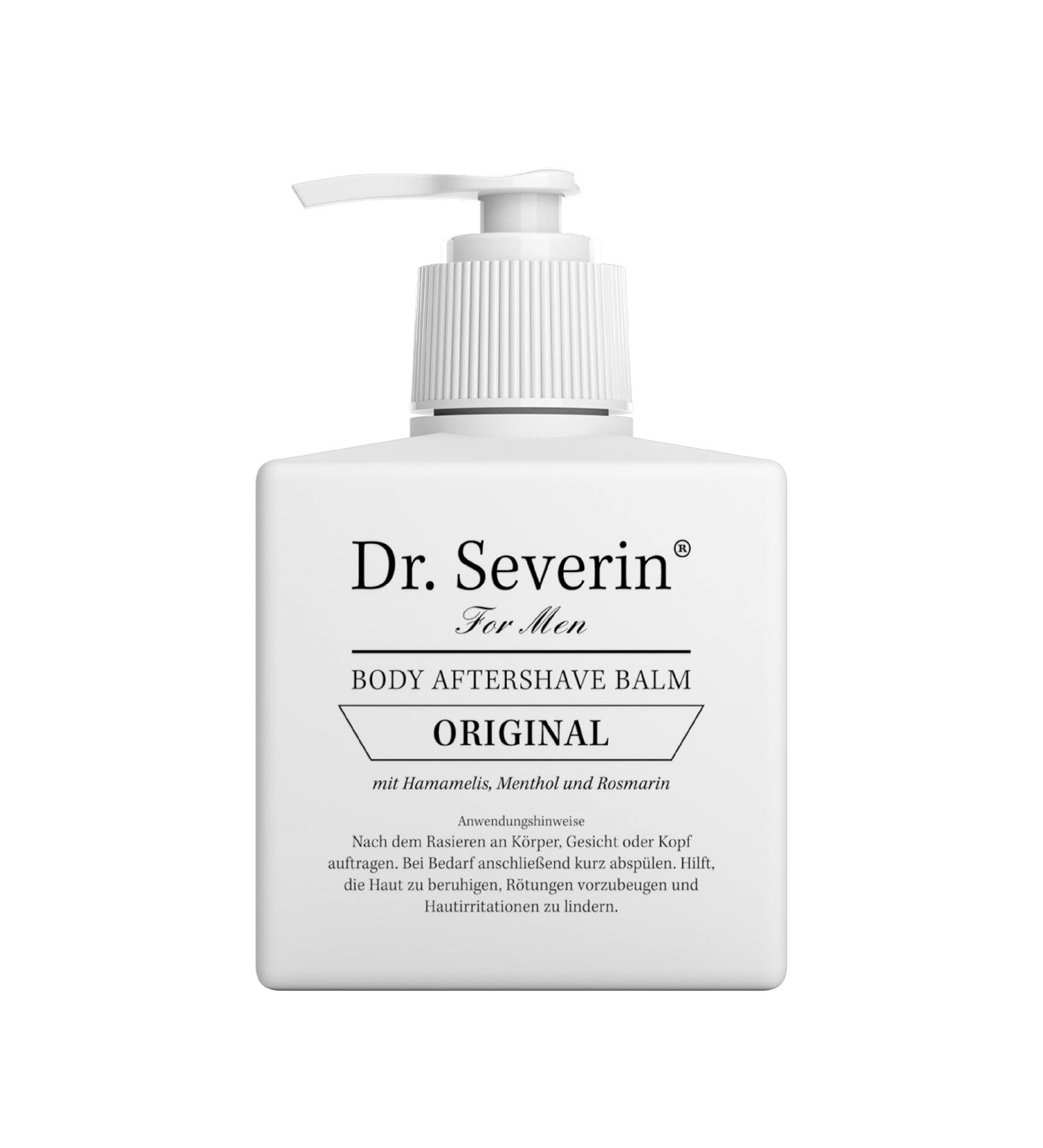 Dr.Severin Men Original Body Aftershave Balsam - Soothing Razor Relief Cooling Effect Aluminum-Free & Vegan 2-in-1 for Full Body Care 200ml Pump Dispenser - Buy Online on GoSupps.com