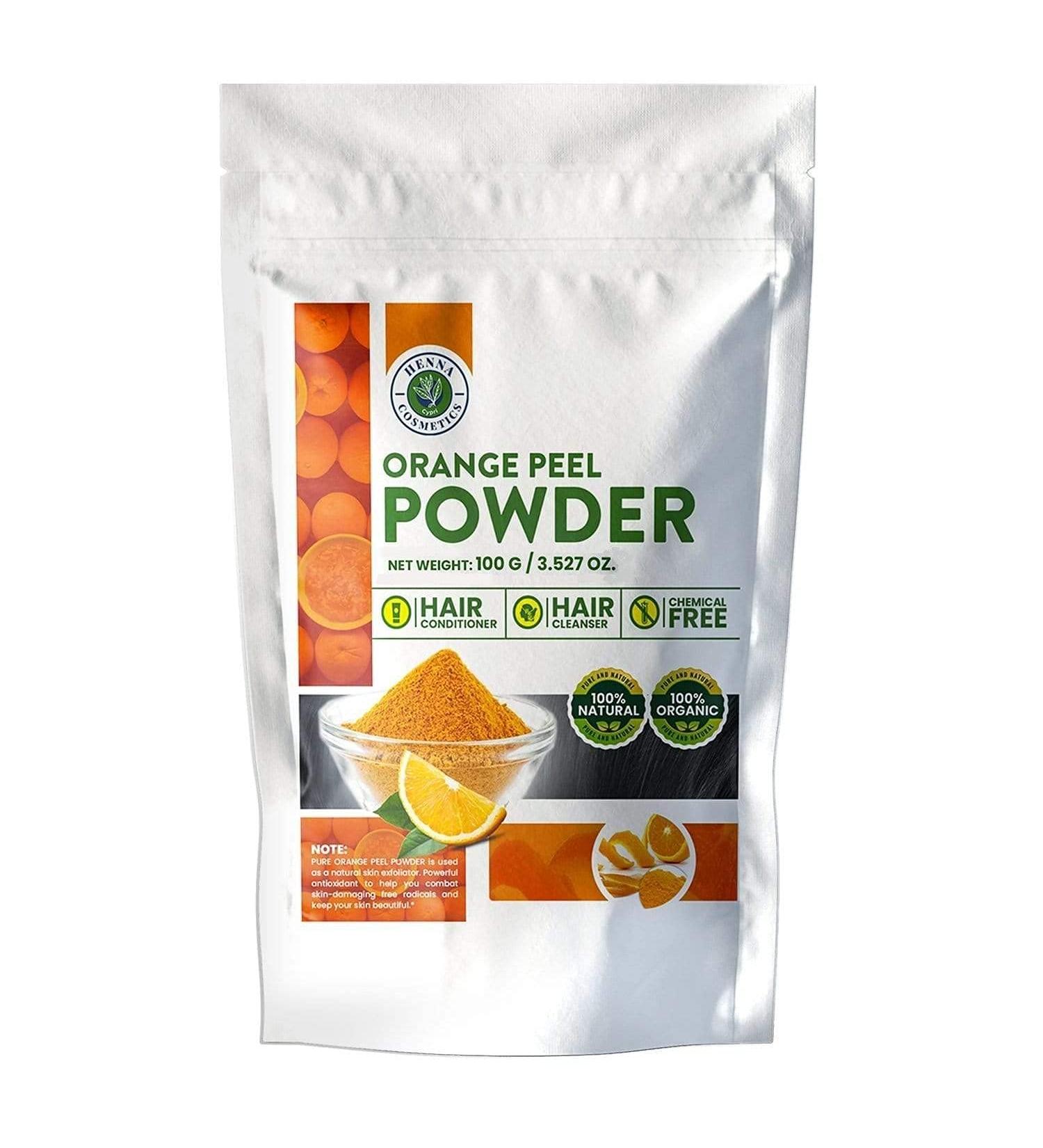 Orange Peel Powder for Hair & Skin Care - 100g | 100% Natural Organic | Henna Cosmetics - Buy Online on GoSupps.com