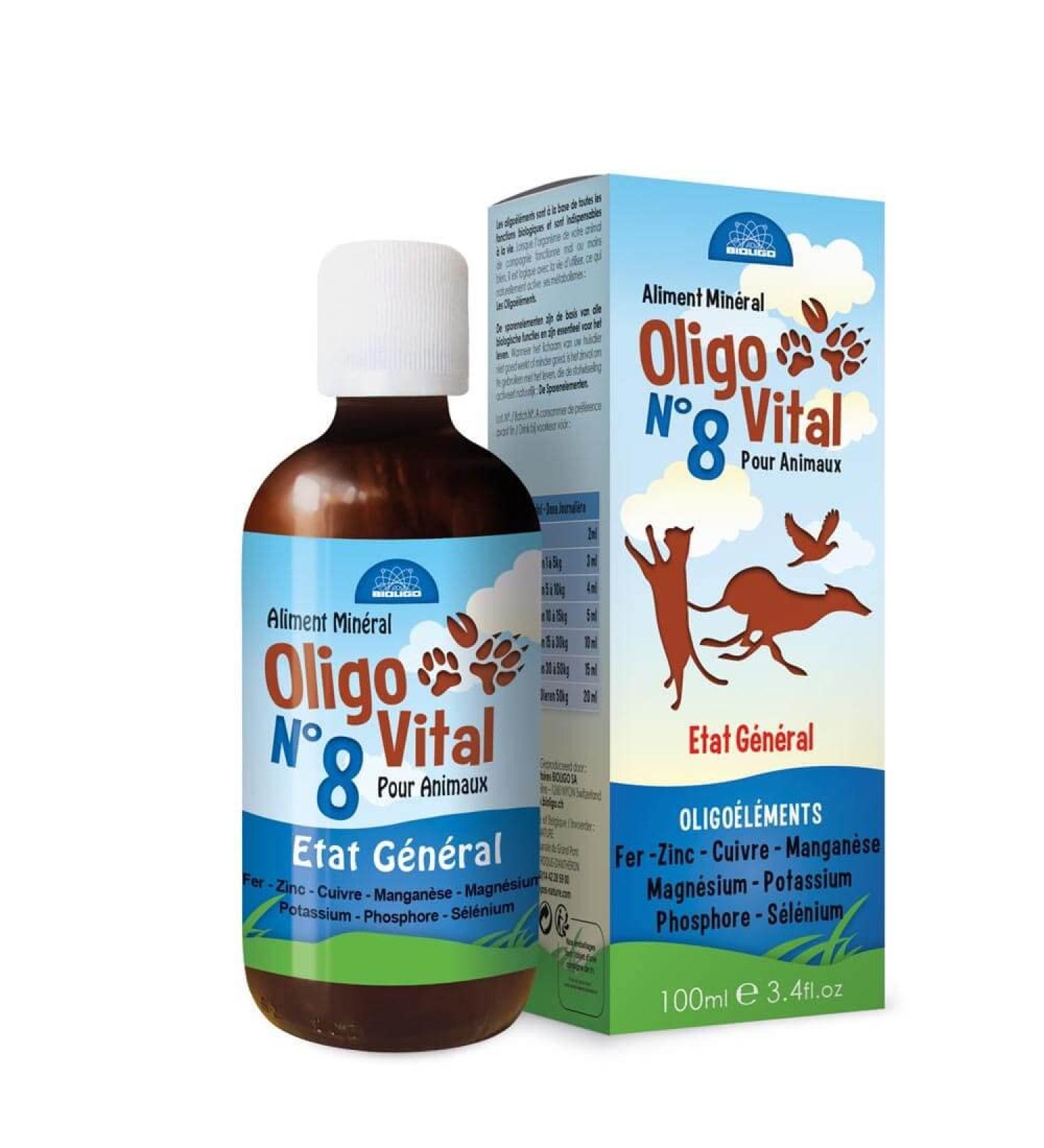 Oligovital N 8 - Trace elements for animals - General condition & beauty of the coat - 100 ML