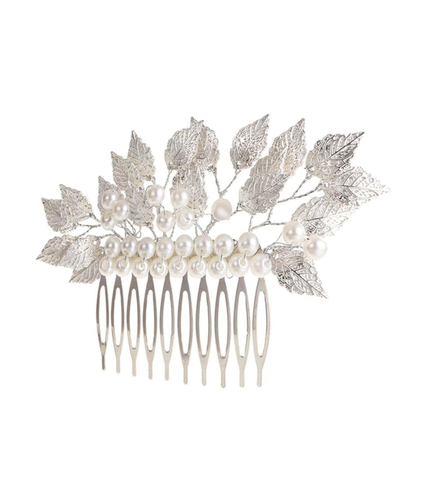Didiseaon Hair Accessories Wide Teeth Combs Bridal Hair Comb Floral Hair Comb Girls Hair Clips Simple Side Comb Wire Hair Combs Hairdressing Side Comb Delicate Bride Zinc Alloy - Buy Online on GoSupps.com
