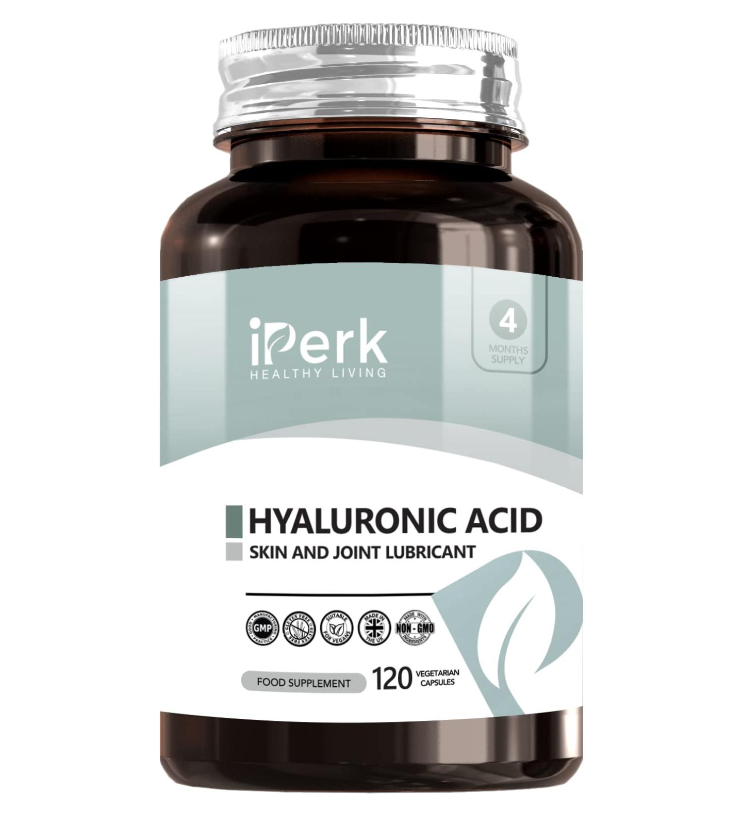 iperk Hyaluronic Acid 300mg | 120 Capsules | 4 Months Supply - Buy Online on GoSupps.com