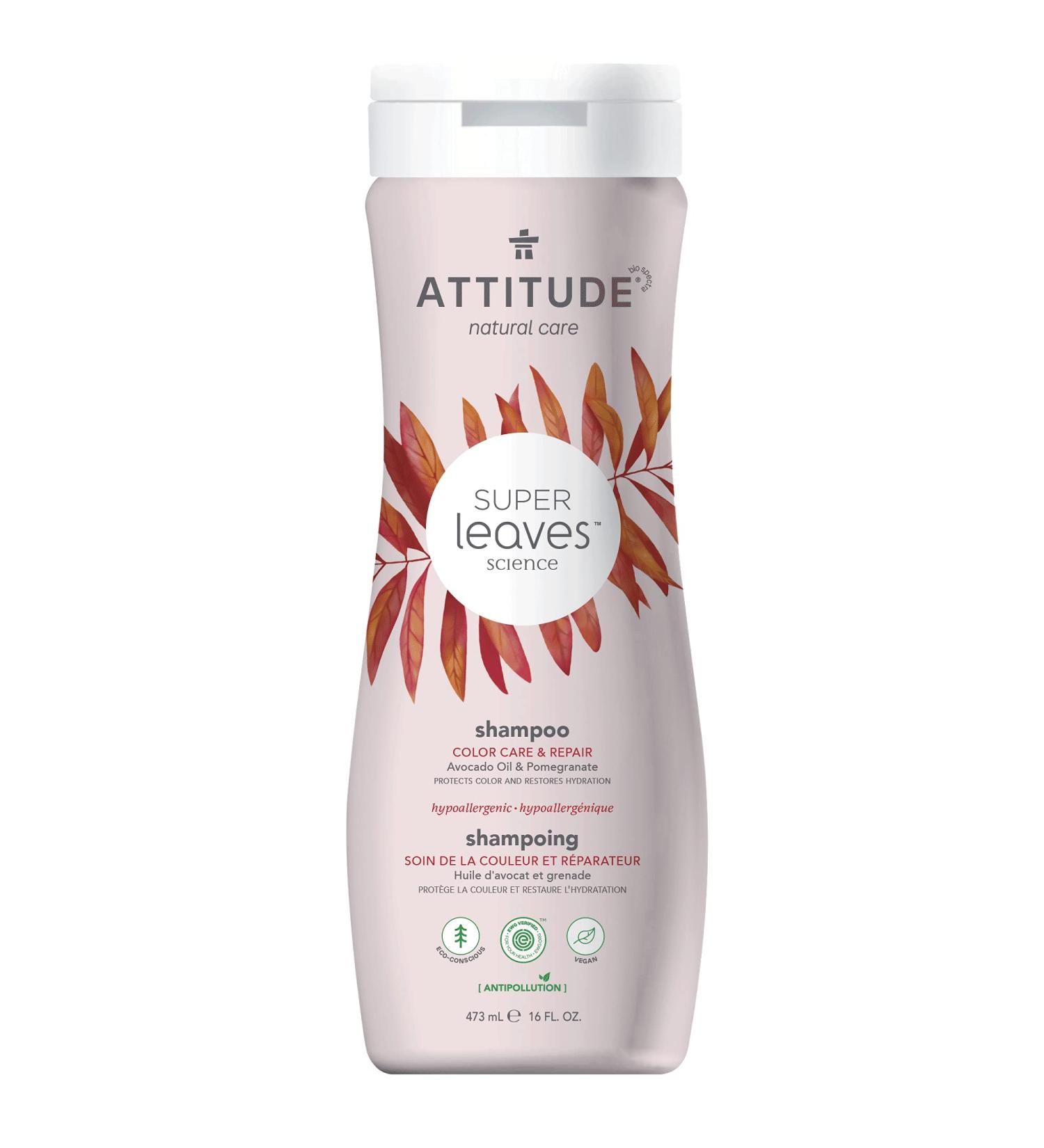 ATTITUDE Natural Shampoo for Color-Treated Hair with Avocado & Pomegranate | 16 fl oz - Buy Online on GoSupps.com