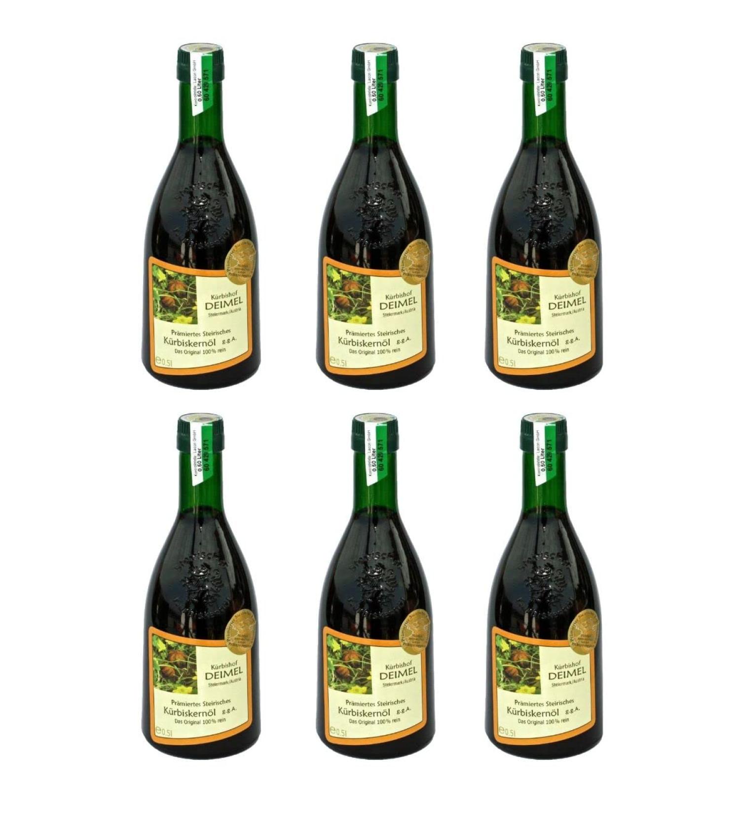 Buy 6-Pack Original Styrian Pumpkin Seed Oil G.G.A. - 500ml - International Shipping & Savings Offer - Buy Online on GoSupps.com