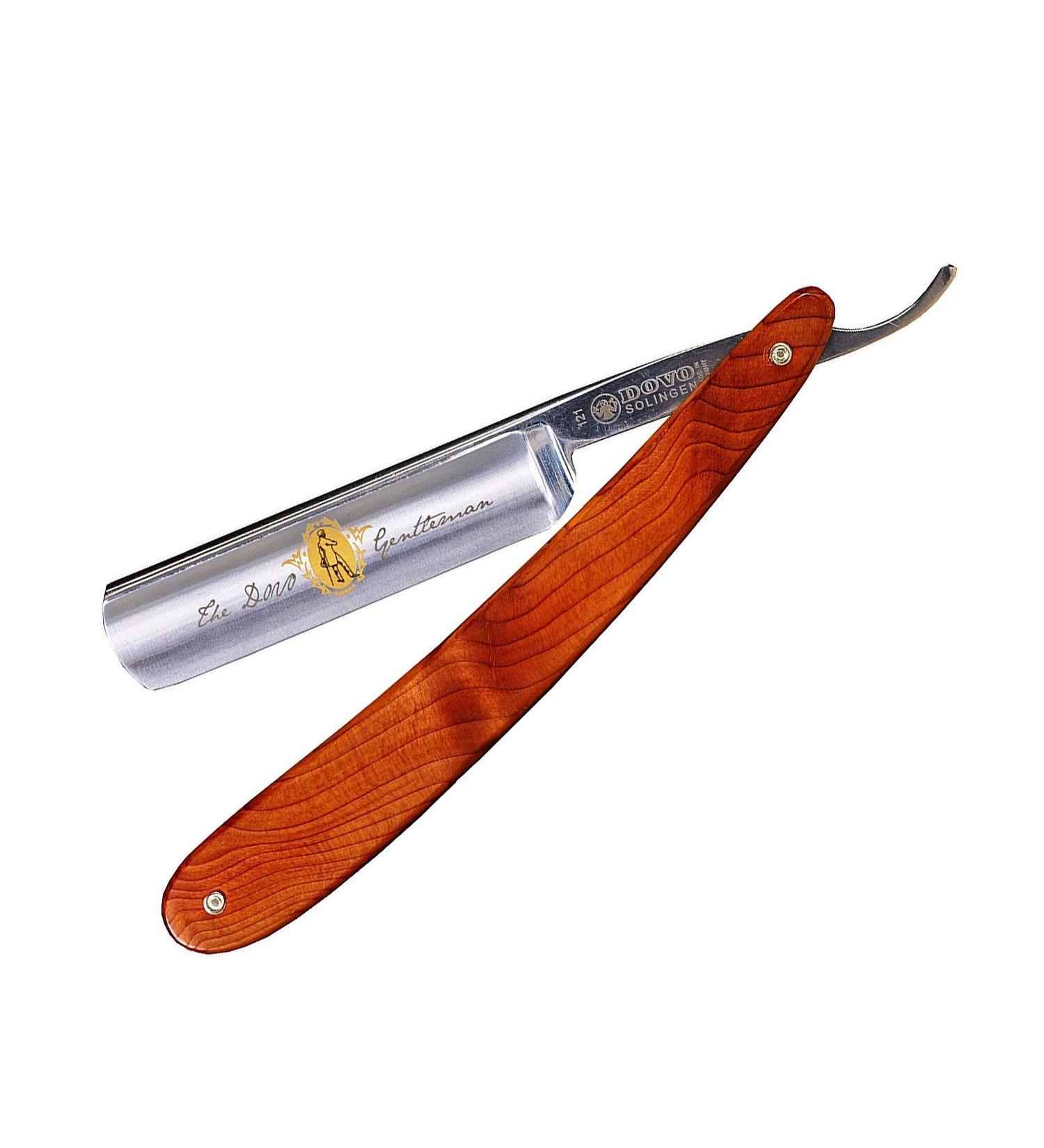 DOVO Gentleman Shave Ready Stainless Steel Straight Razor - 5/8" Yew Wood Handle | Premium International Shipping - Buy Online on GoSupps.com