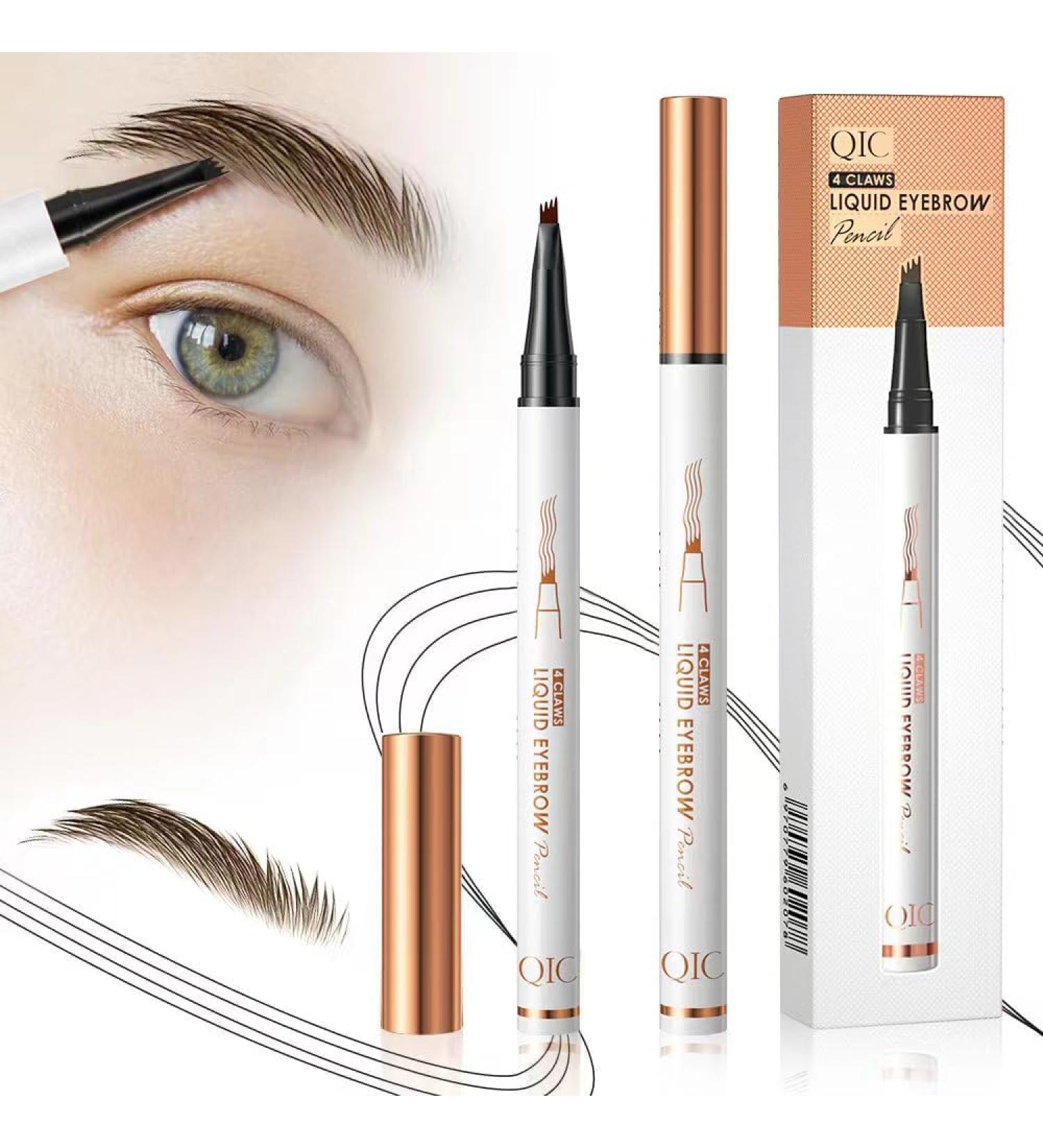  Yarrie Microblading Eyebrow Pencils 3D Waterproof Eyebrow Pencil with 4 Fork Tips Durable Natural and Thin Eyebrow Pencil - A Magic Pencil for Natural Eyebrows - Grey x 2 - Buy Online on GoSupps.com