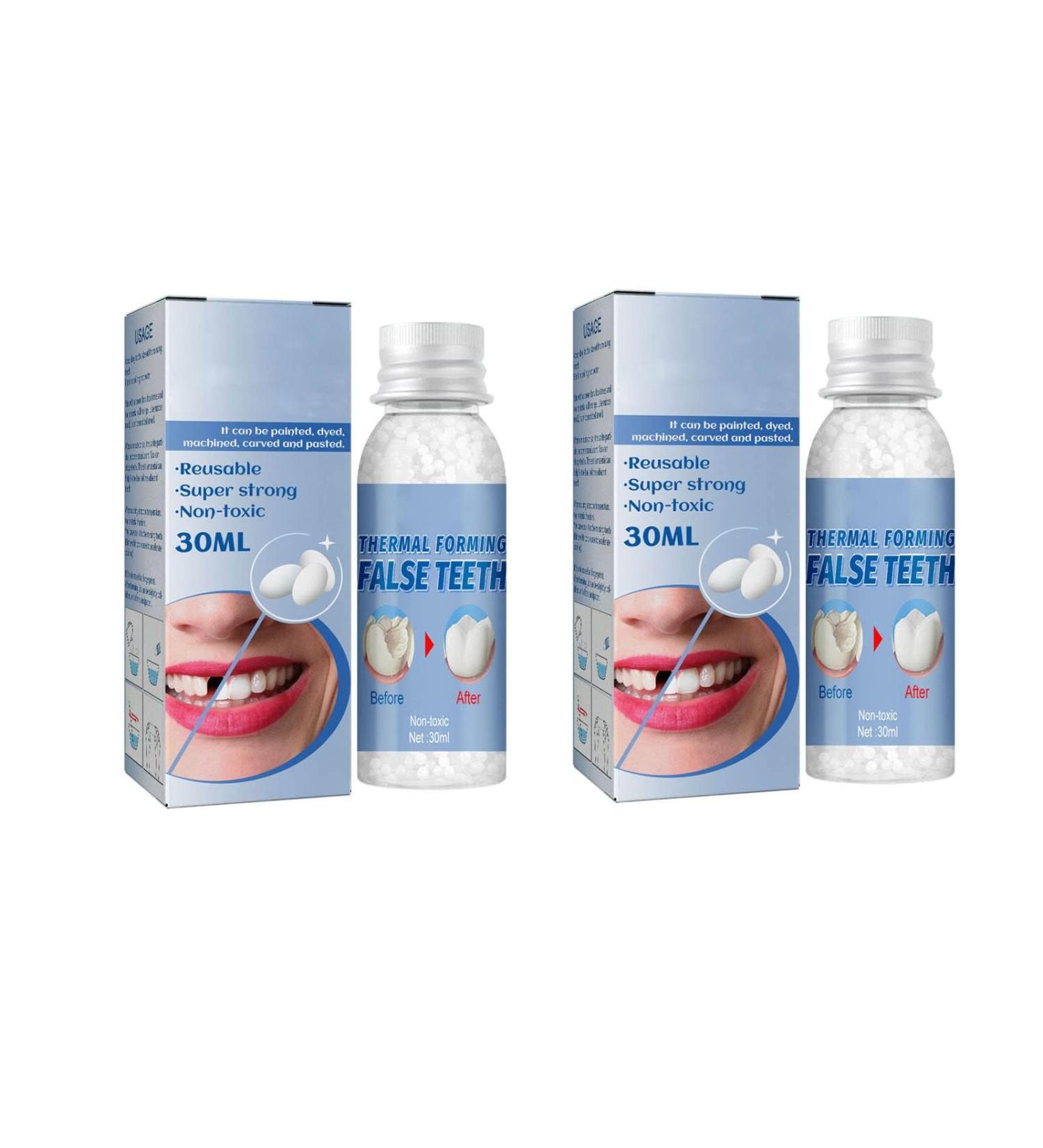 Brigtviee Temporary Dental Glue Set | Instant Dentures Repair Kit & Tooth Filling for Prosthesis & Veneers - Buy Online on GoSupps.com