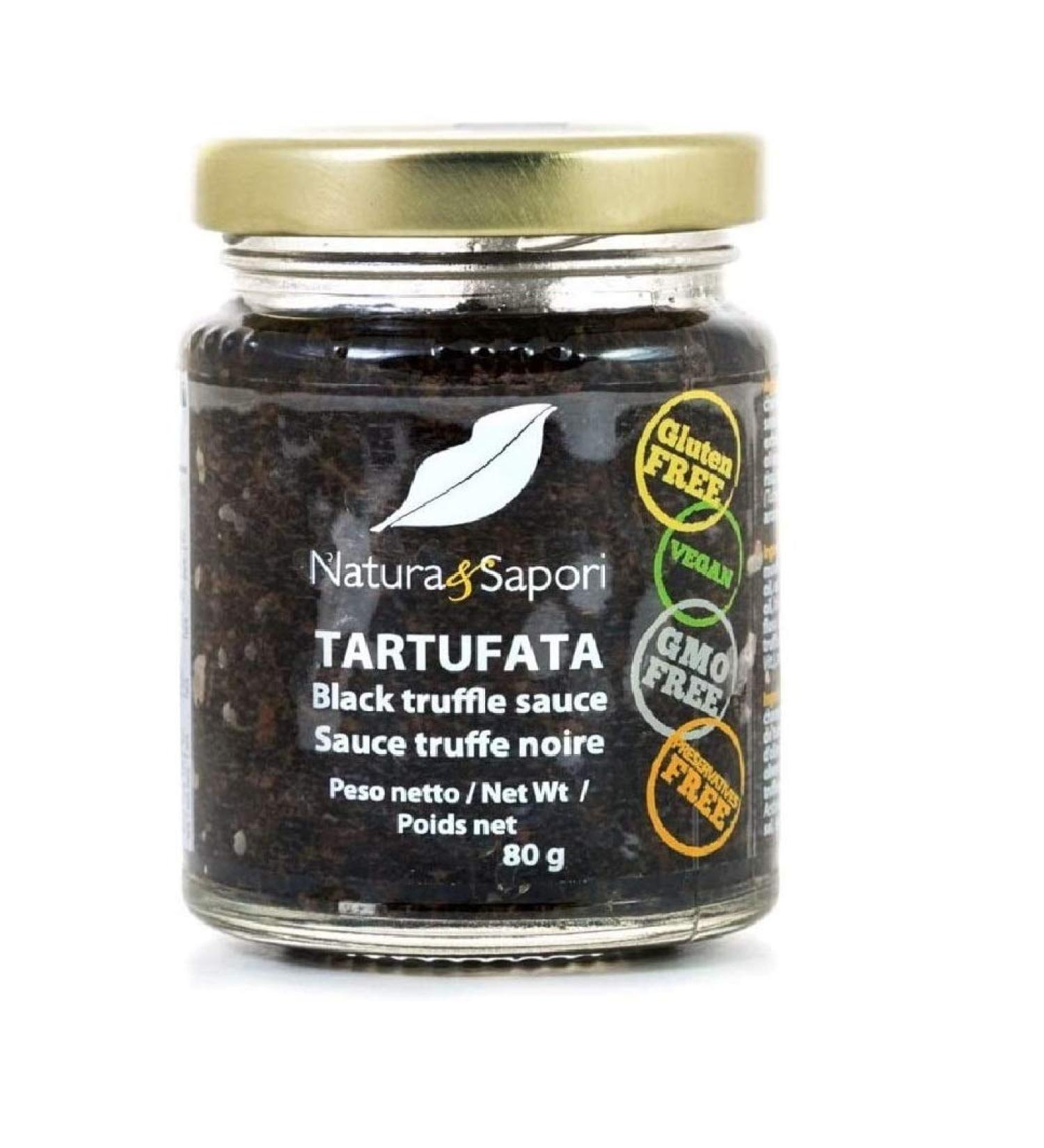 Italian Gourmet Natura e Sapori Tartufata Black Truffle Sauce 80g Set of 6 Gluten Free Handmade