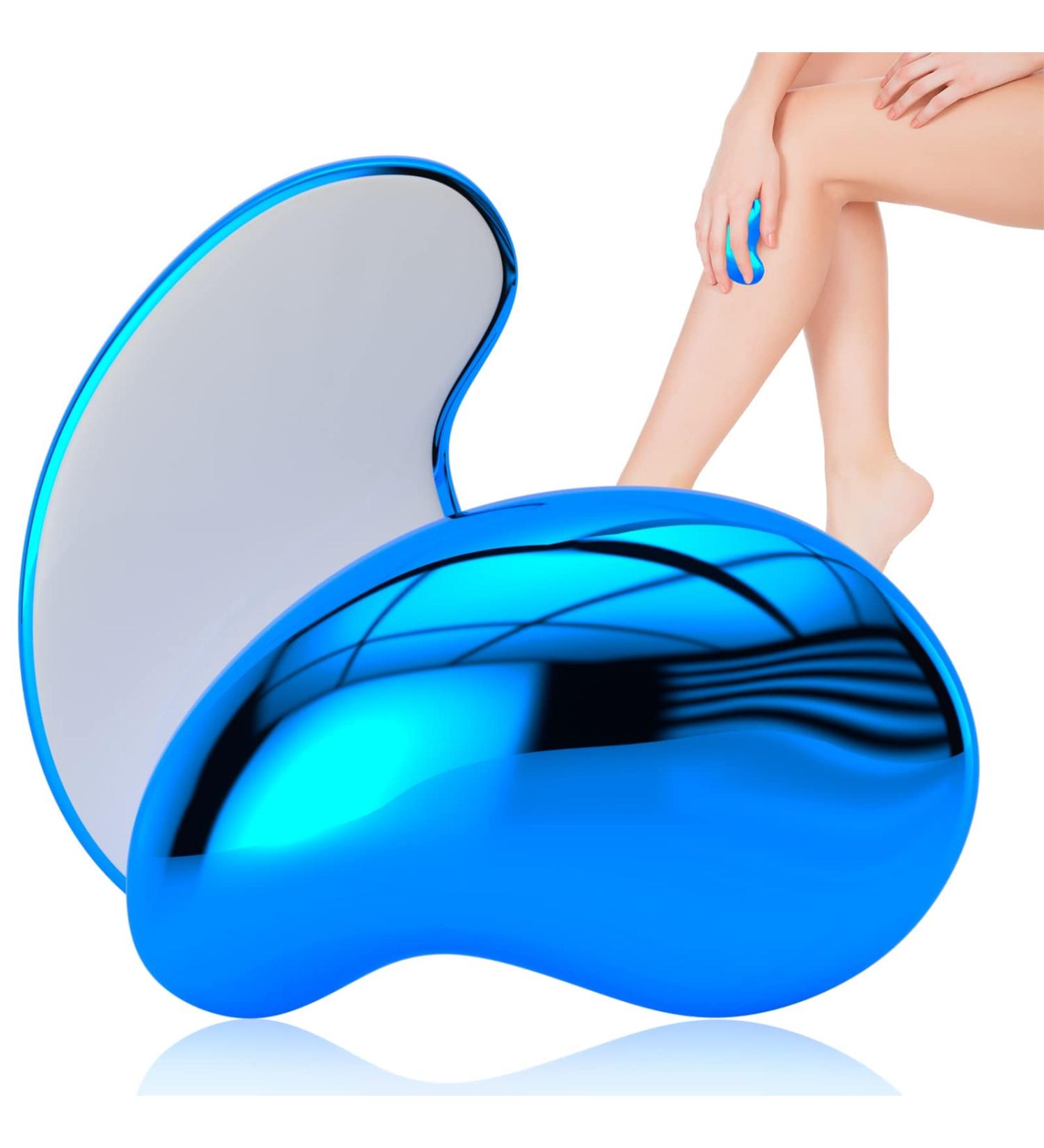 Crystal Hair Eraser - Painless Exfoliation and Hair Removal Tool - Portable and Reusable - Blue - Buy Online on GoSupps.com