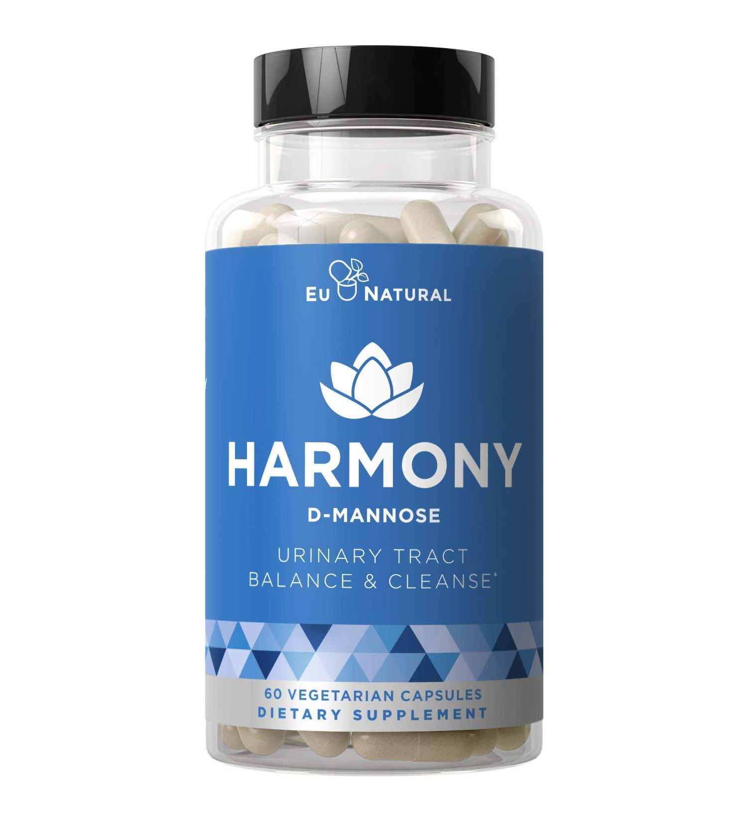 Eu Natural Harmony D-Mannose - Urinary Tract Cleanse & Bladder Health | 60 Capsules - Buy Online on GoSupps.com