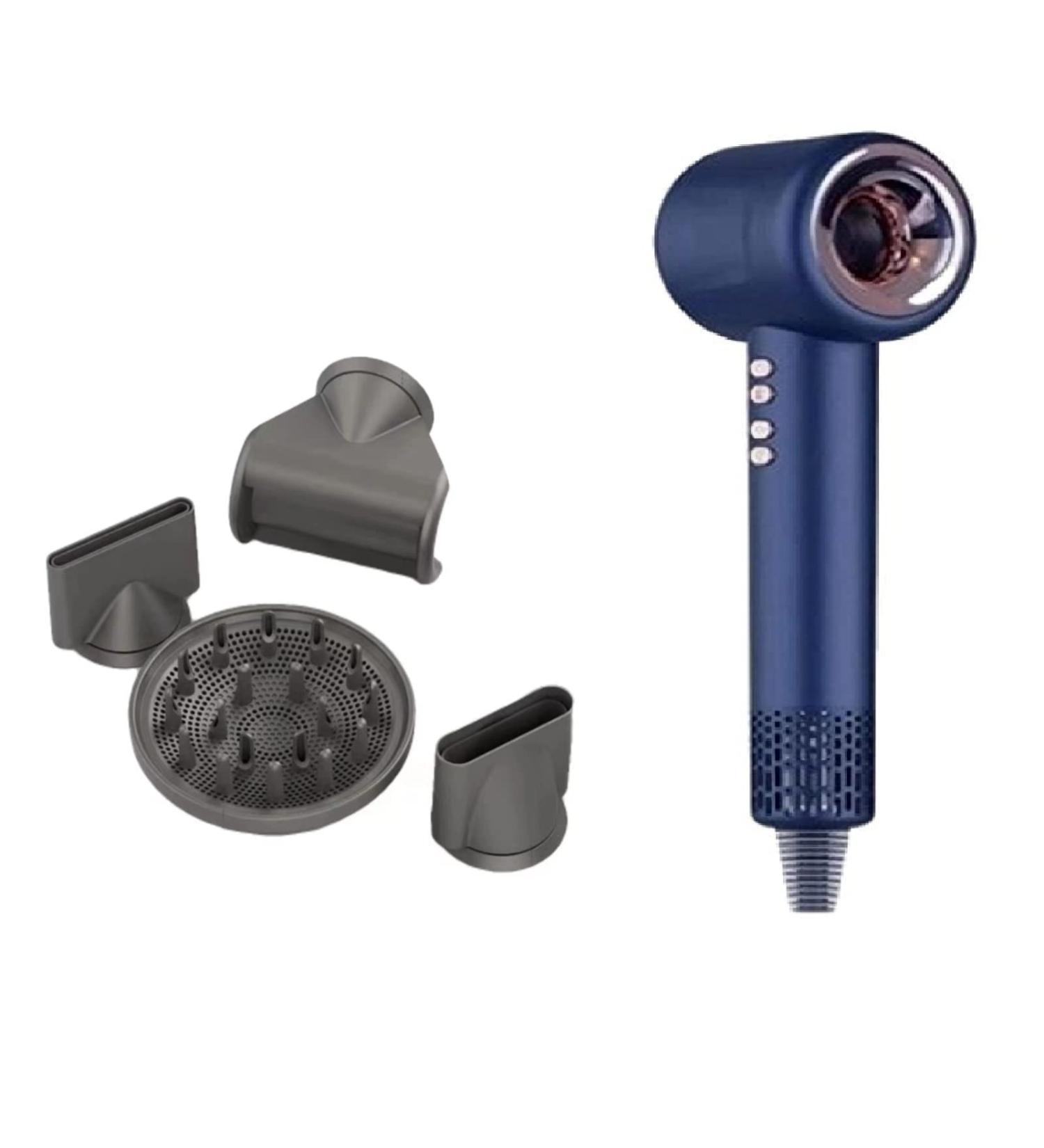 HTE Professional 1400W Negative Ionic Hair Dryer - Fast Drying Lightweight Blow Dryer for Curly Hair Care - Blue - Buy Online on GoSupps.com