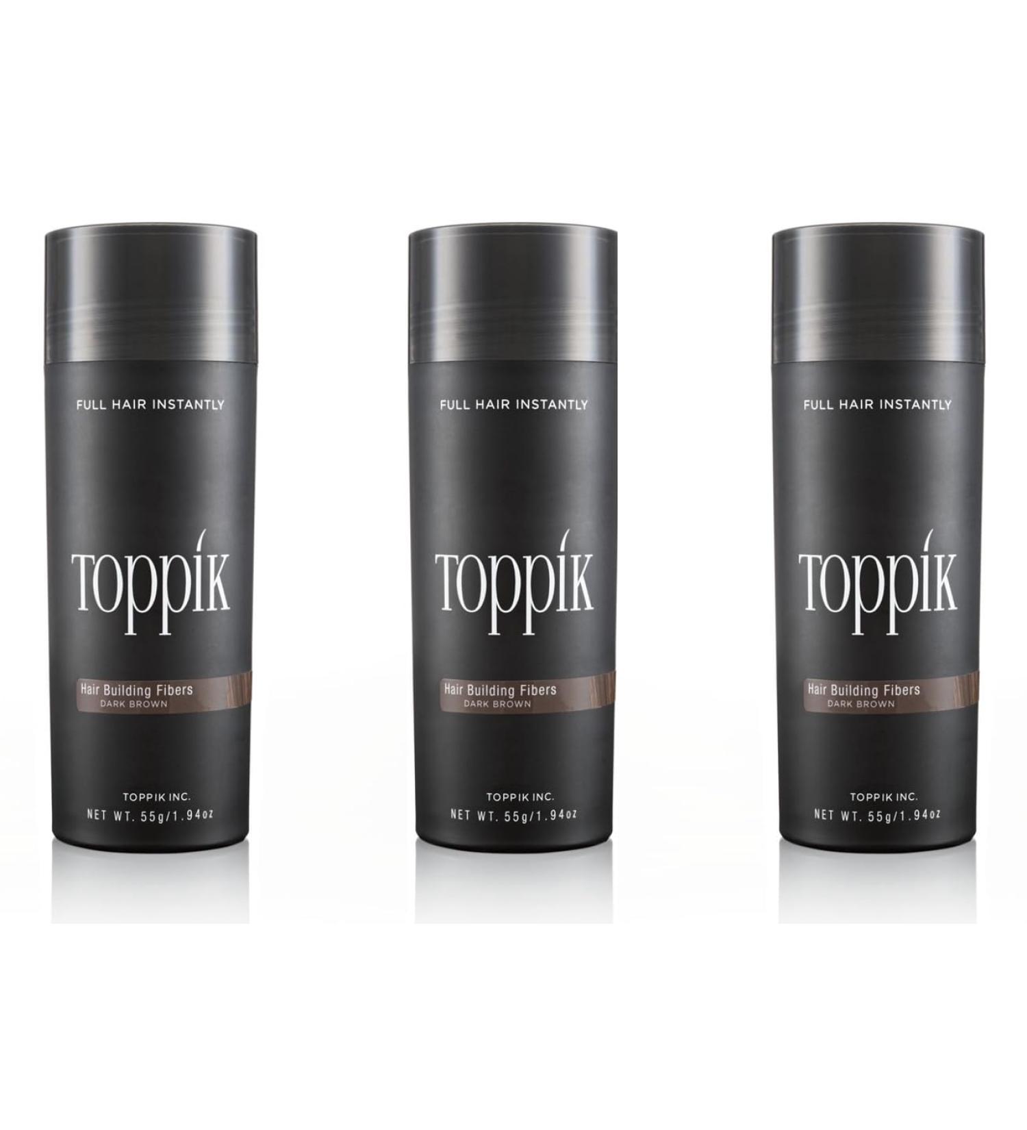 Buy 3 x TOPPIK 55g Hair Thickener - Dark Brown Hair Fibers | Special Offer for Loose Hair - Buy Online on GoSupps.com