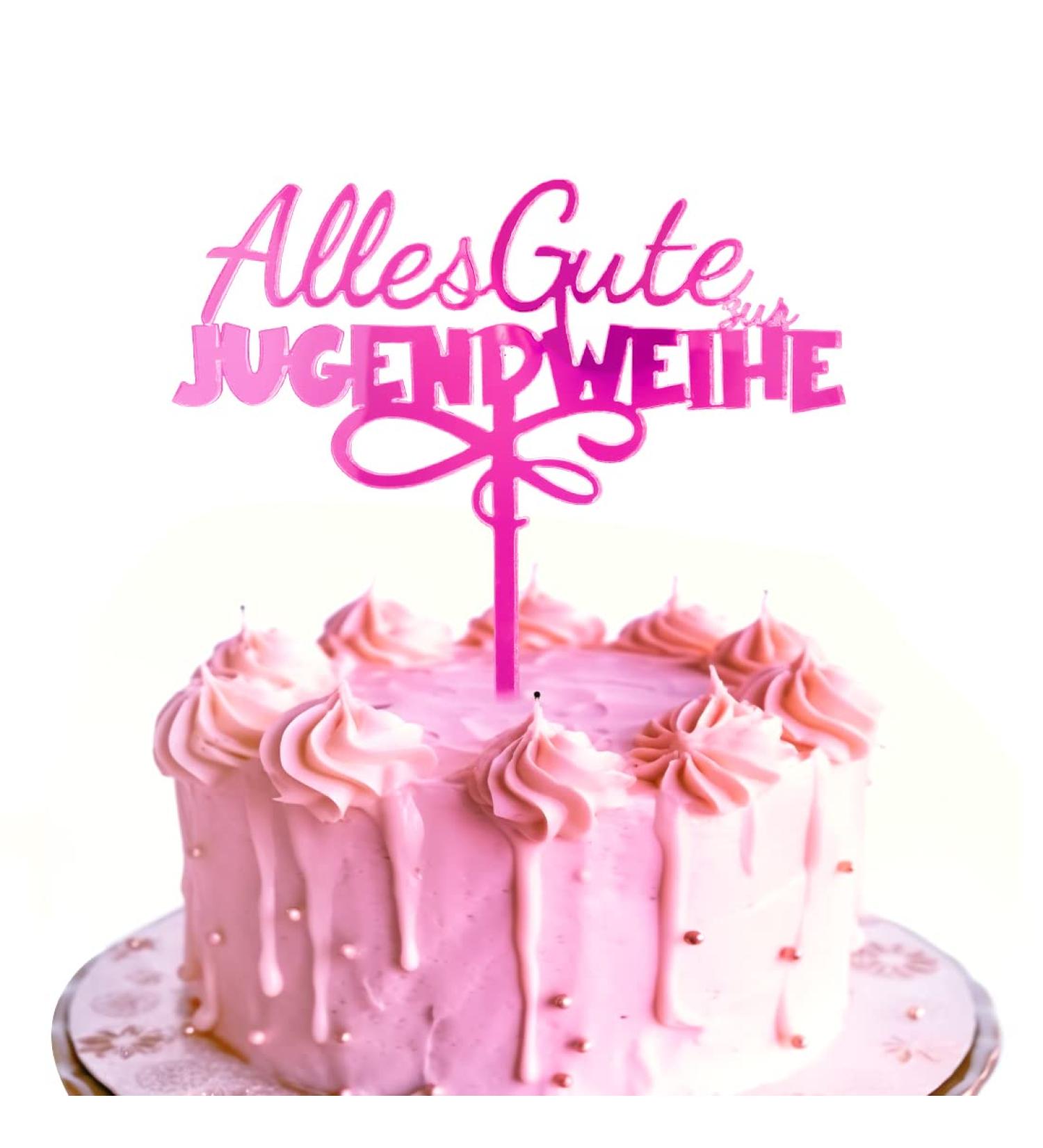 Custom Pink Youth Consecration Cake Topper | Acrylic Birthday Decoration for Boys & Girls - Buy Online on GoSupps.com