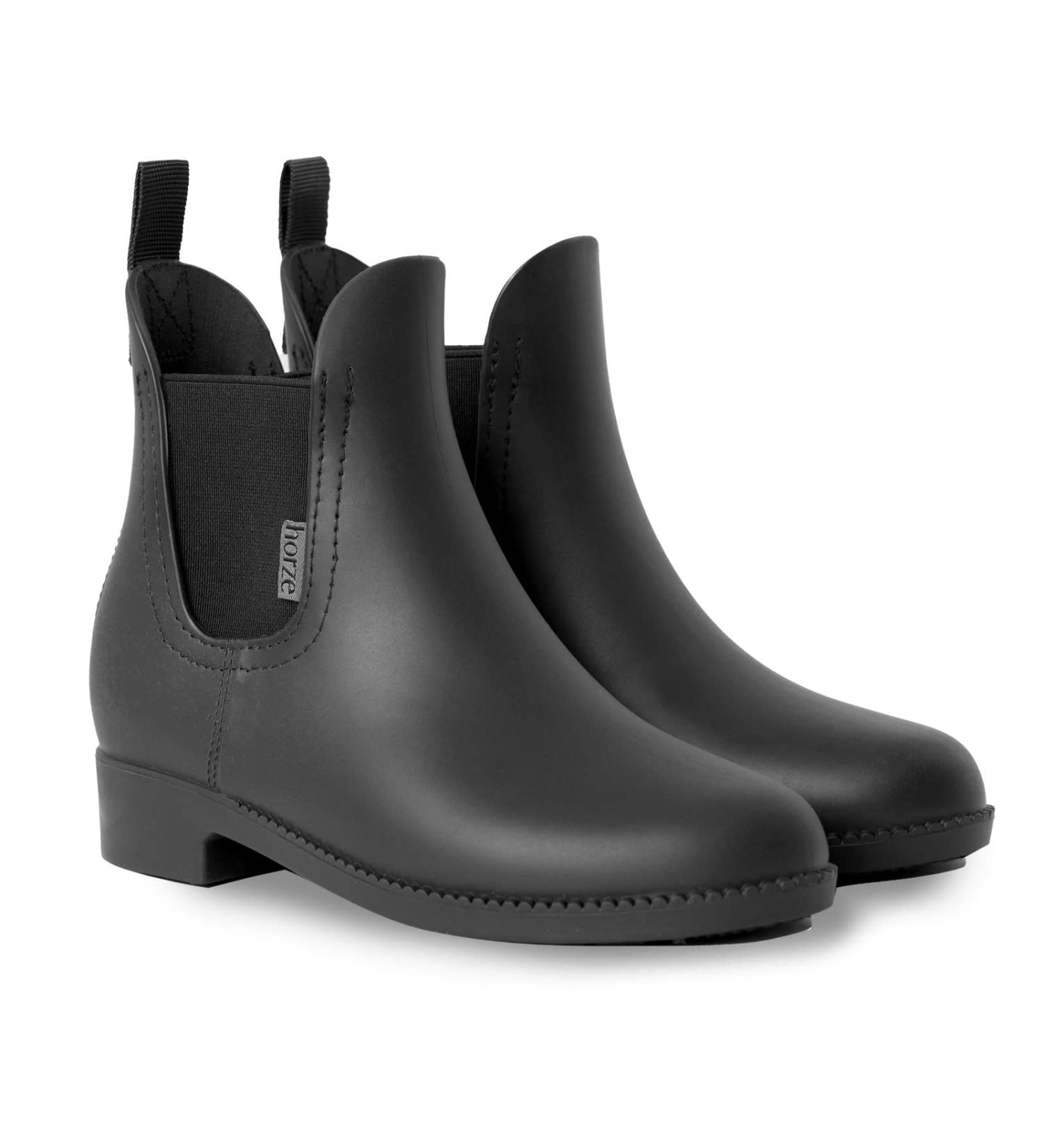 Horze Bonn Rubber Paddock Boots Black EU 42 - Durable and Stylish Horse Riding Footwear - Buy Online on GoSupps.com
