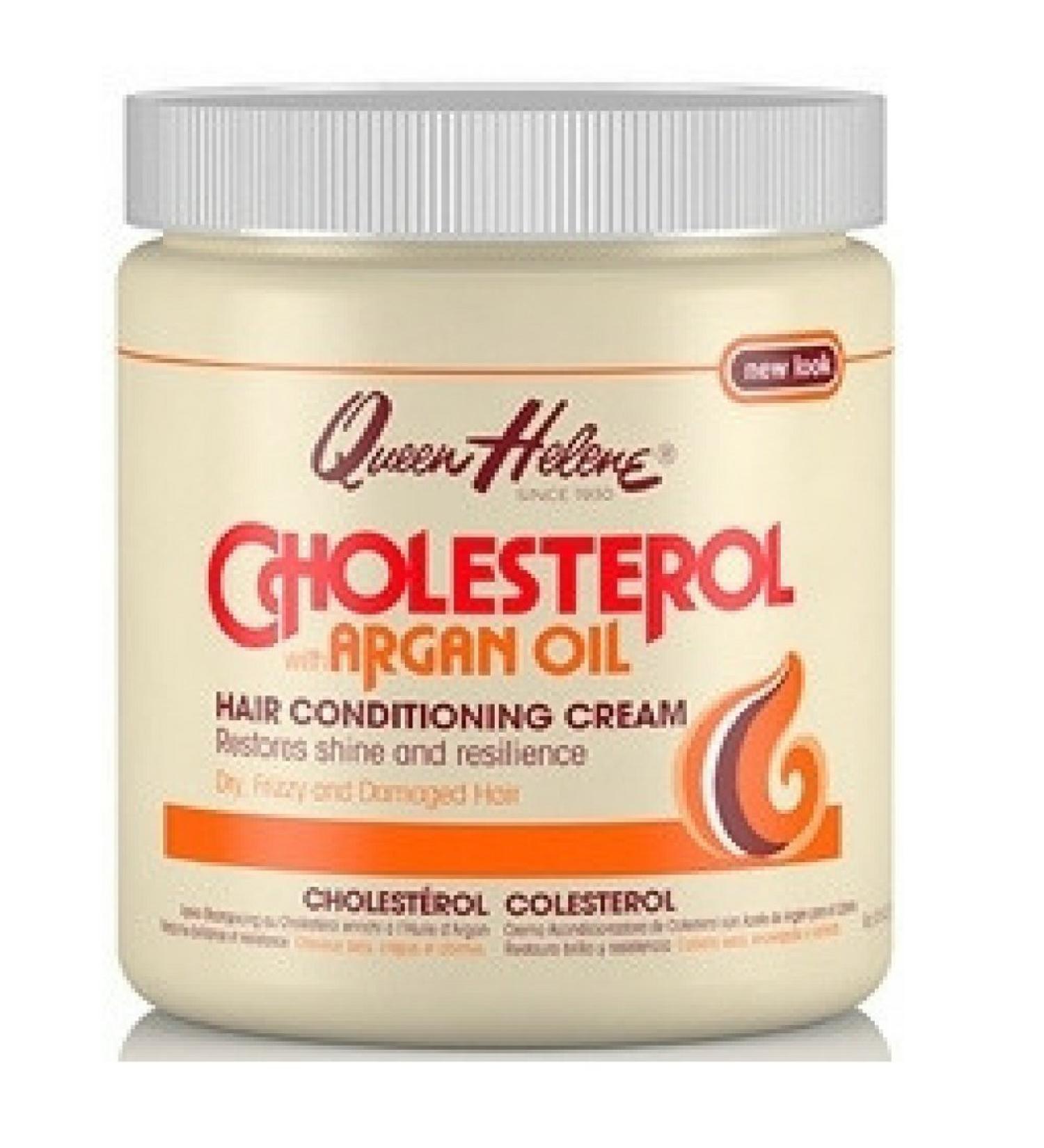 QUEEN HELENE Cholesterol Hair Conditioning Creme Argan Oil 15 oz (Pack of 2)