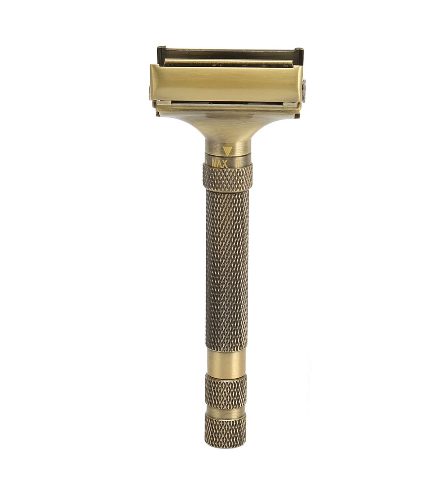 Jauarta Double Edge Manual Bartschneider - Reusable Metal Safety Razor for Men | Long Handle Portable & Ideal for Home & Travel | International Shipping Available - Buy Online on GoSupps.com