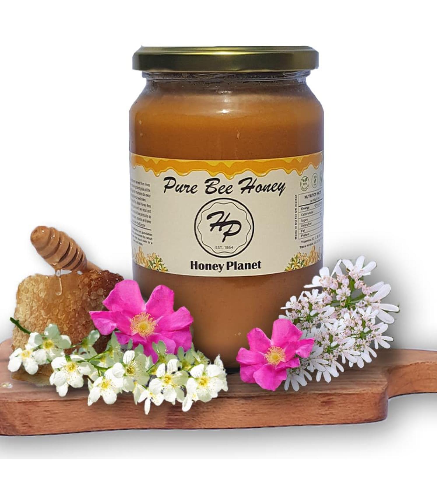 Natural Creamed Pure and Raw Honey from ECO/BIO Area Unheated Unpasteraised Unfiltered Mountain Honey harvested in our own Bee Farm (Large 1000 gram) 1 kg (Pack of 1) 1000.0 - Buy Online on GoSupps.com
