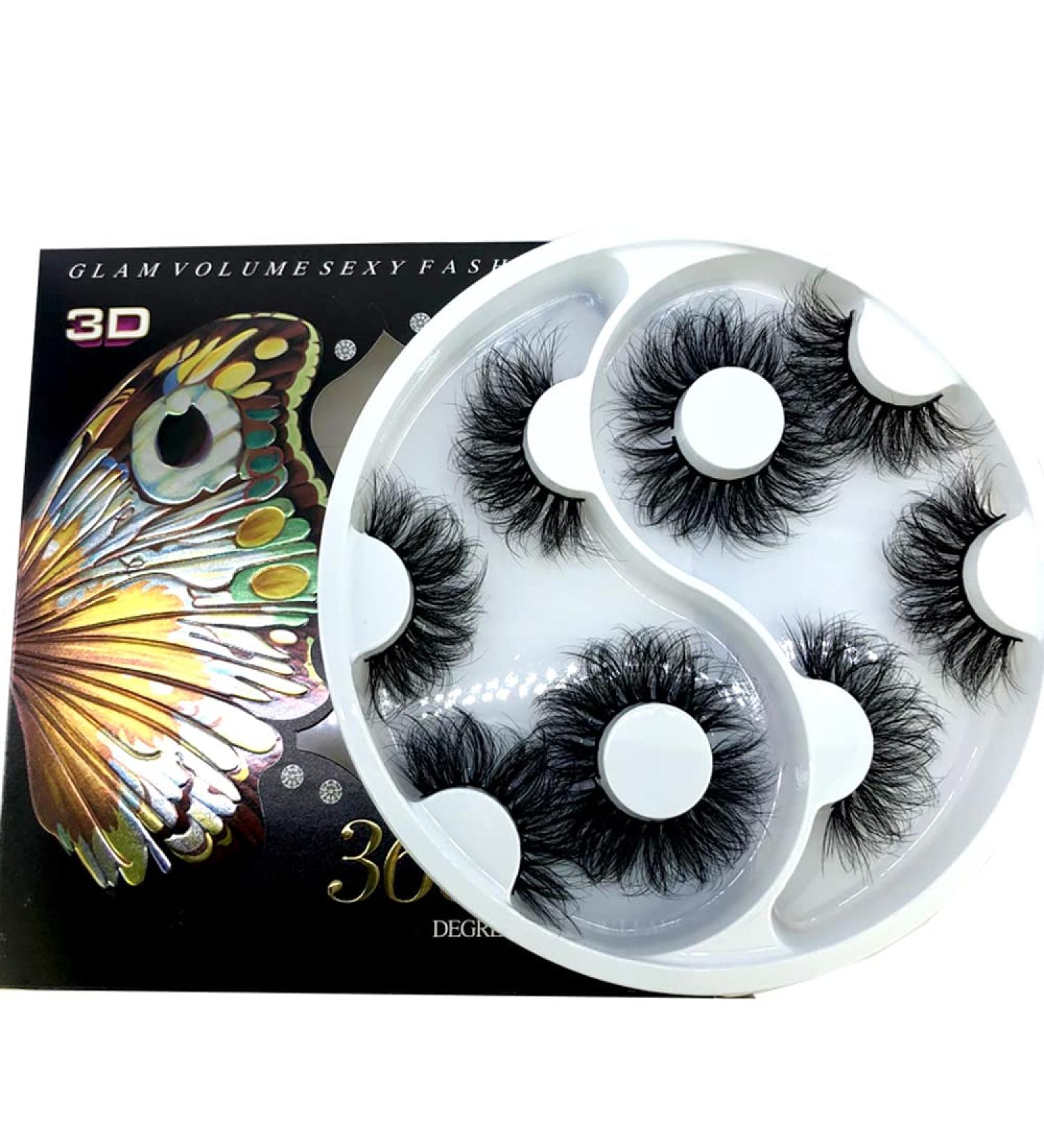 Buy HBZGTLAD 2021 25mm 3D Faux Mink Hair Cross False Eyelashes - 5 Pairs of Long Handmade Thick Eye Lashes for Stunning Makeup - International Shipping Available - Buy Online on GoSupps.com